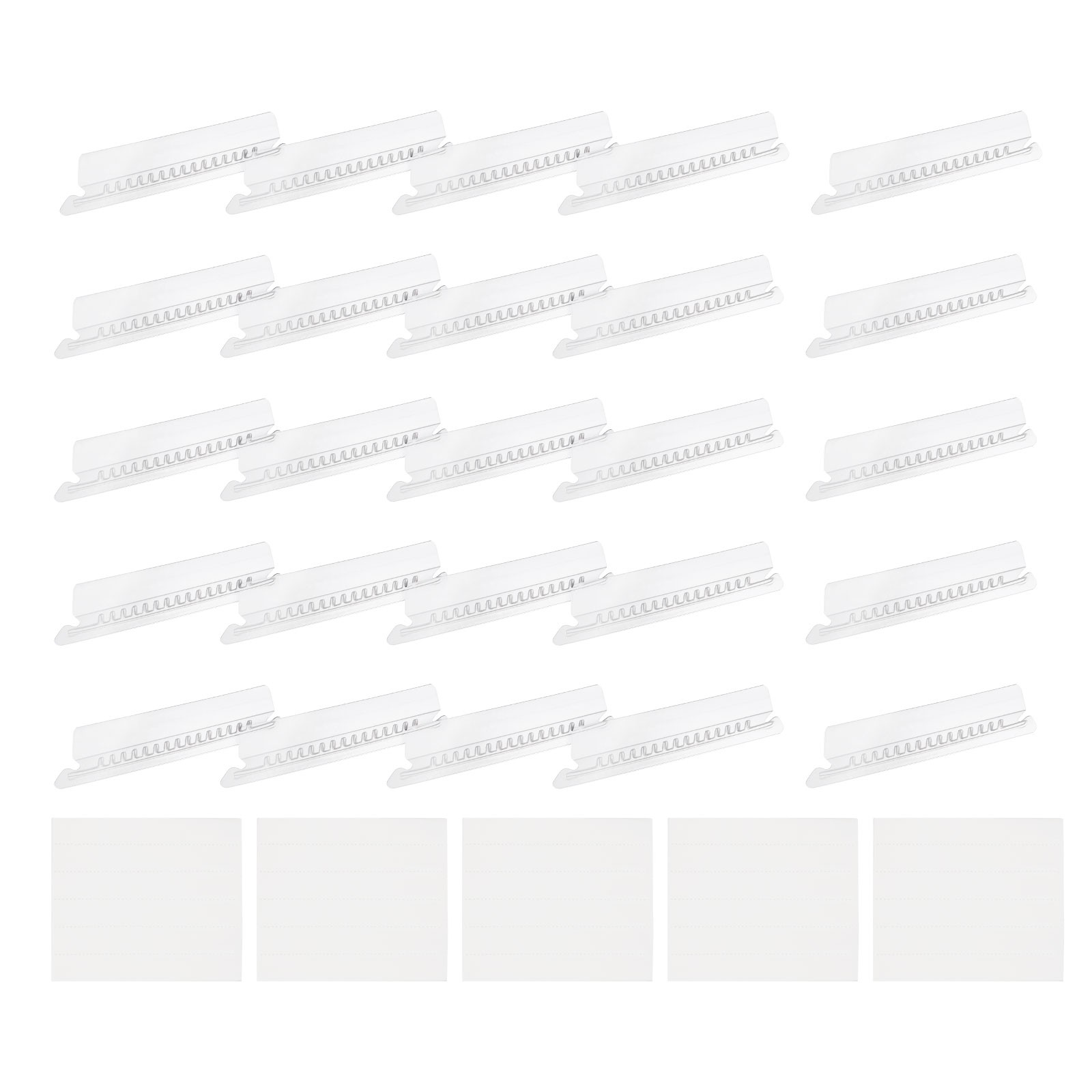 Hanging File Folder Tabs, 4 Inch File Folder Tabs and Inserts, Clear, 100 Pcs