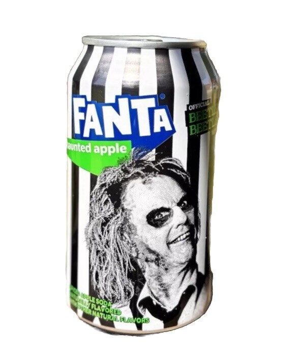 NEW LIMITED EDITION BEETLEJUICE MOVIE HAUNTED APPLE FANTA SODA CAN 12 Oz
