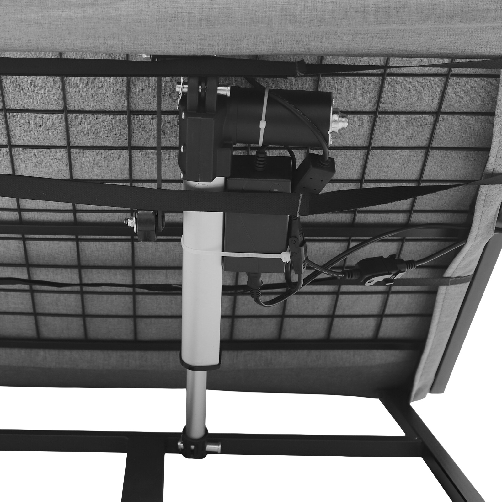 Grey Electric Lifting Adjustable Bed Back Rest Electric Lift Backrest Bed GIFT