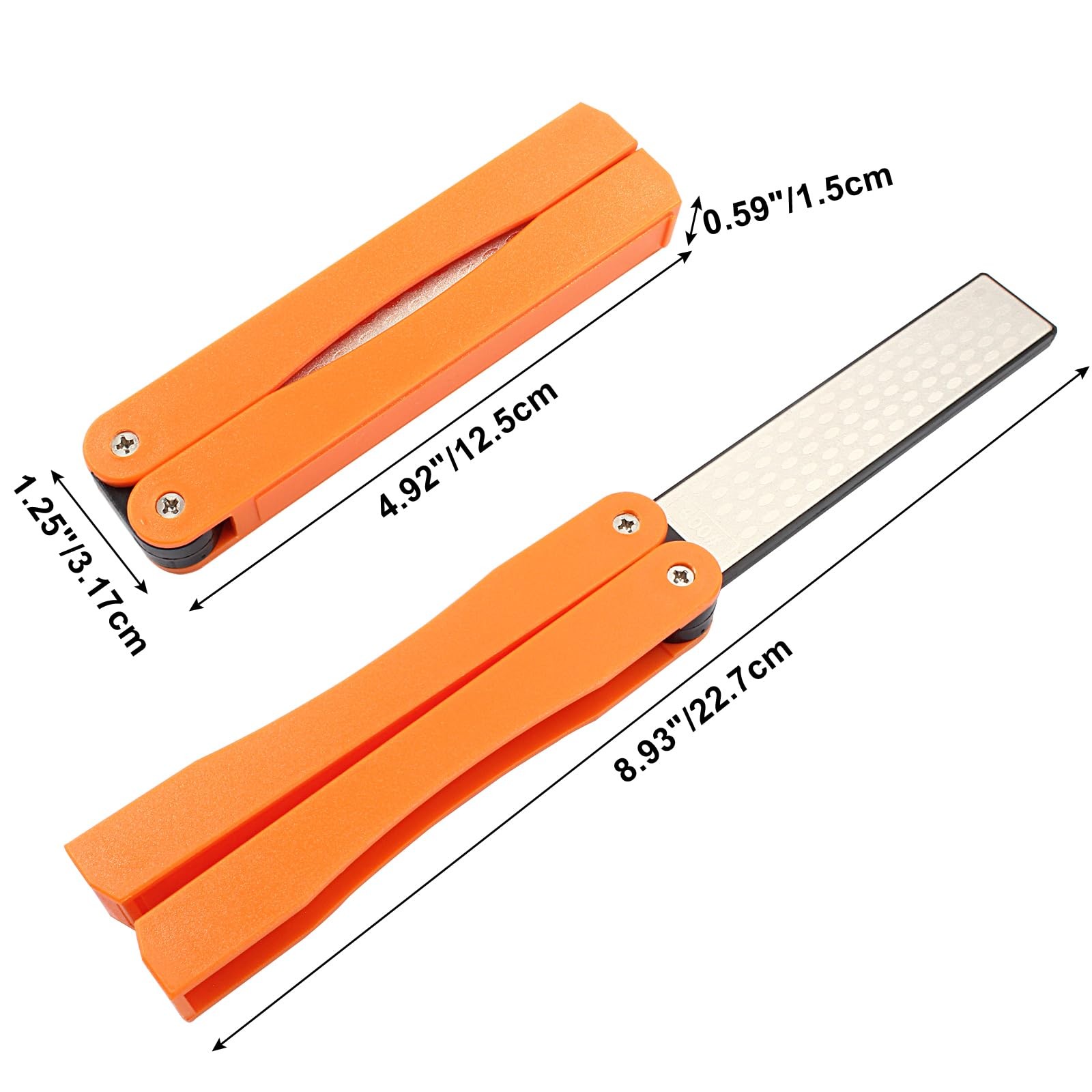 2 Pack Doublesided Diamond Knife Sharpener Portable Folding Pocket Sharpening St