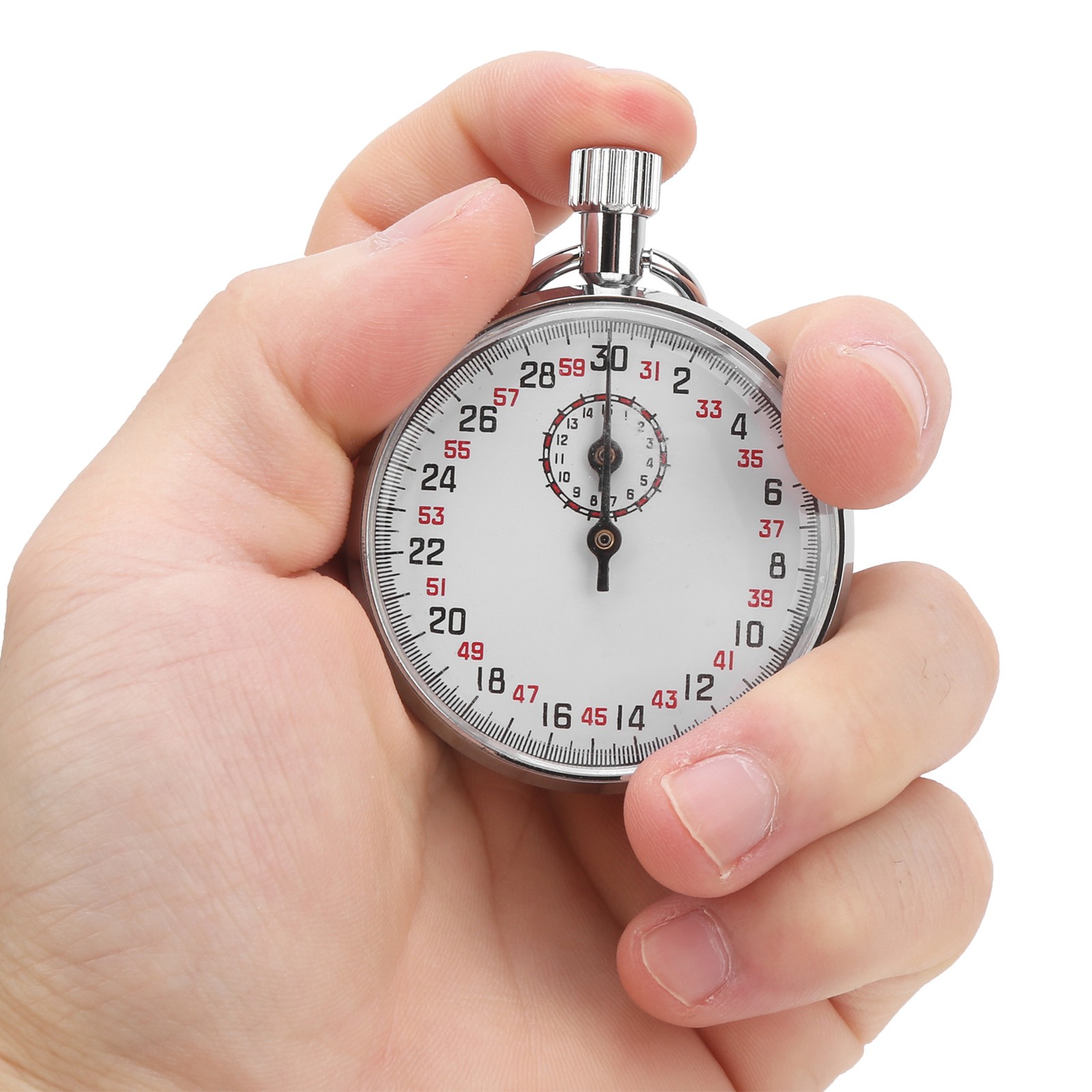 Mechanical Stopwatch Round Sports Chronograph Running Timer Physics Teaching Kit