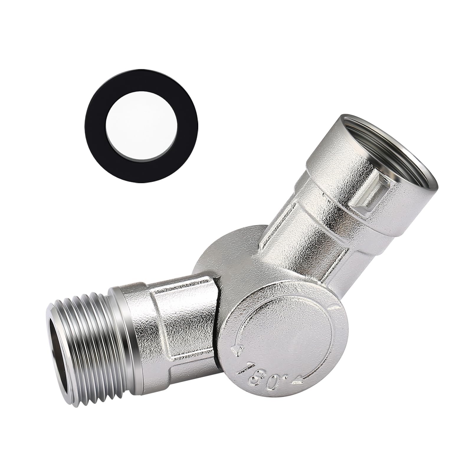 180° & 360° Adjustable Metal Swivel Connector，Durable Brass & Chrome Plated, ...