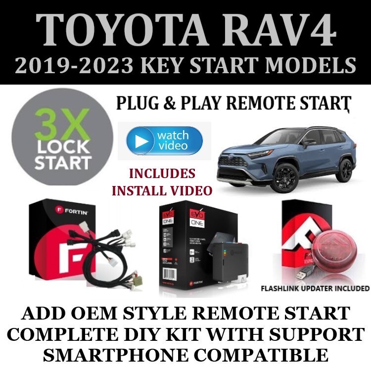 Plug & Play Remote Start 2019-2023 TOYOTA RAV4 Key Start 3X LOCK
