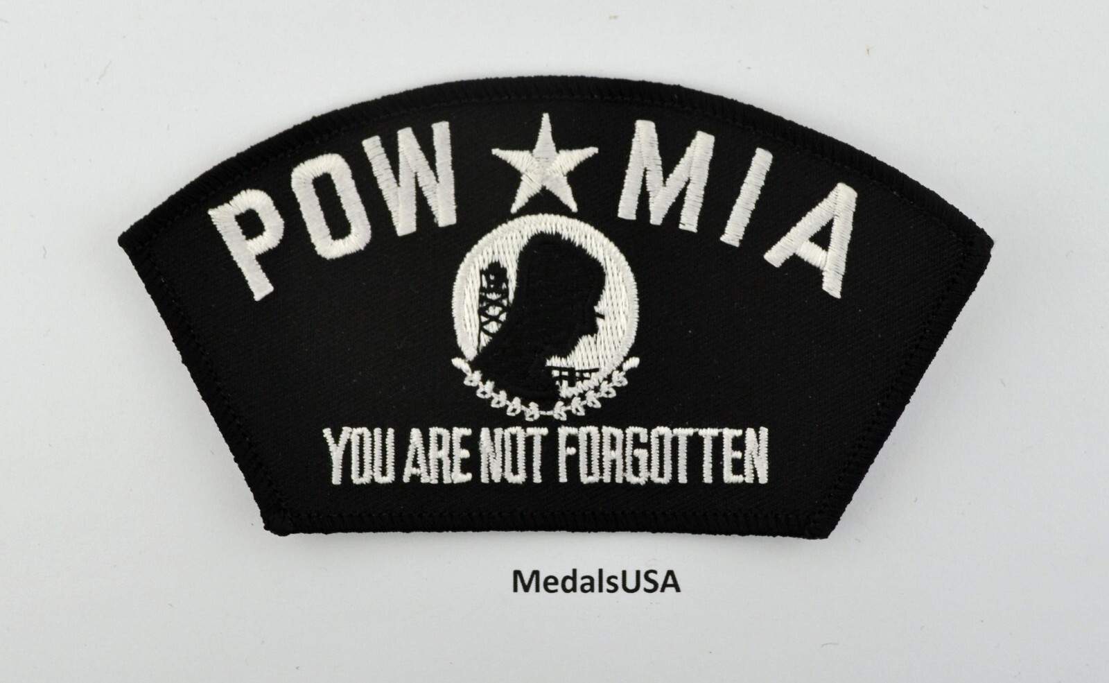 POW MIA - YOU ARE NOT FORGOTTEN - Iron on Patch HAT JACKET OR VEST     P373