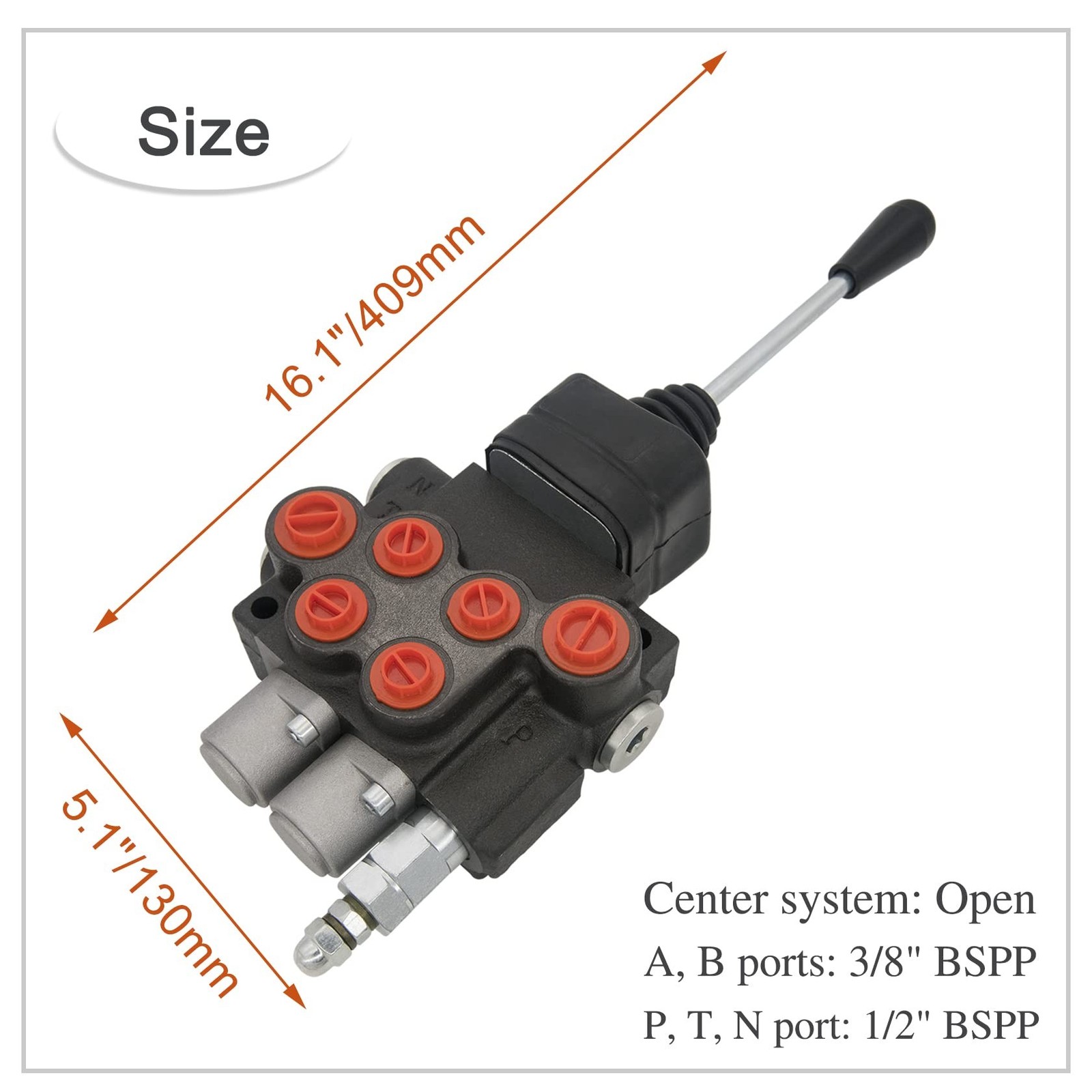 Hydraulic Valve 2 Spool, Hydraulic Directional Control Valve, 11GPM Hydraulic...