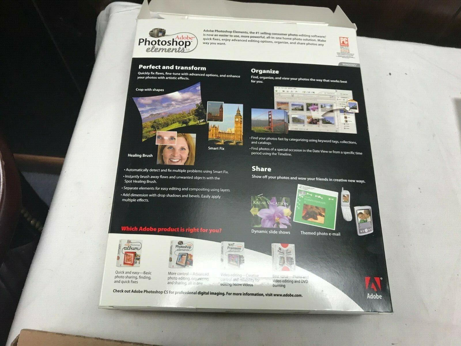 Photoshop Elements 3.0 w/ Serial Number Windows; 29230115 CD ORIGINAL