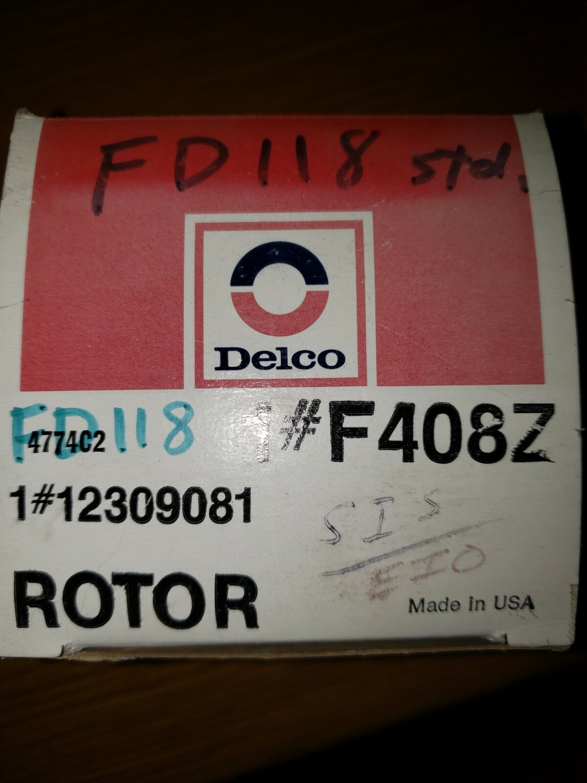 NOS Delco F408Z Distributor Rotor  12309081