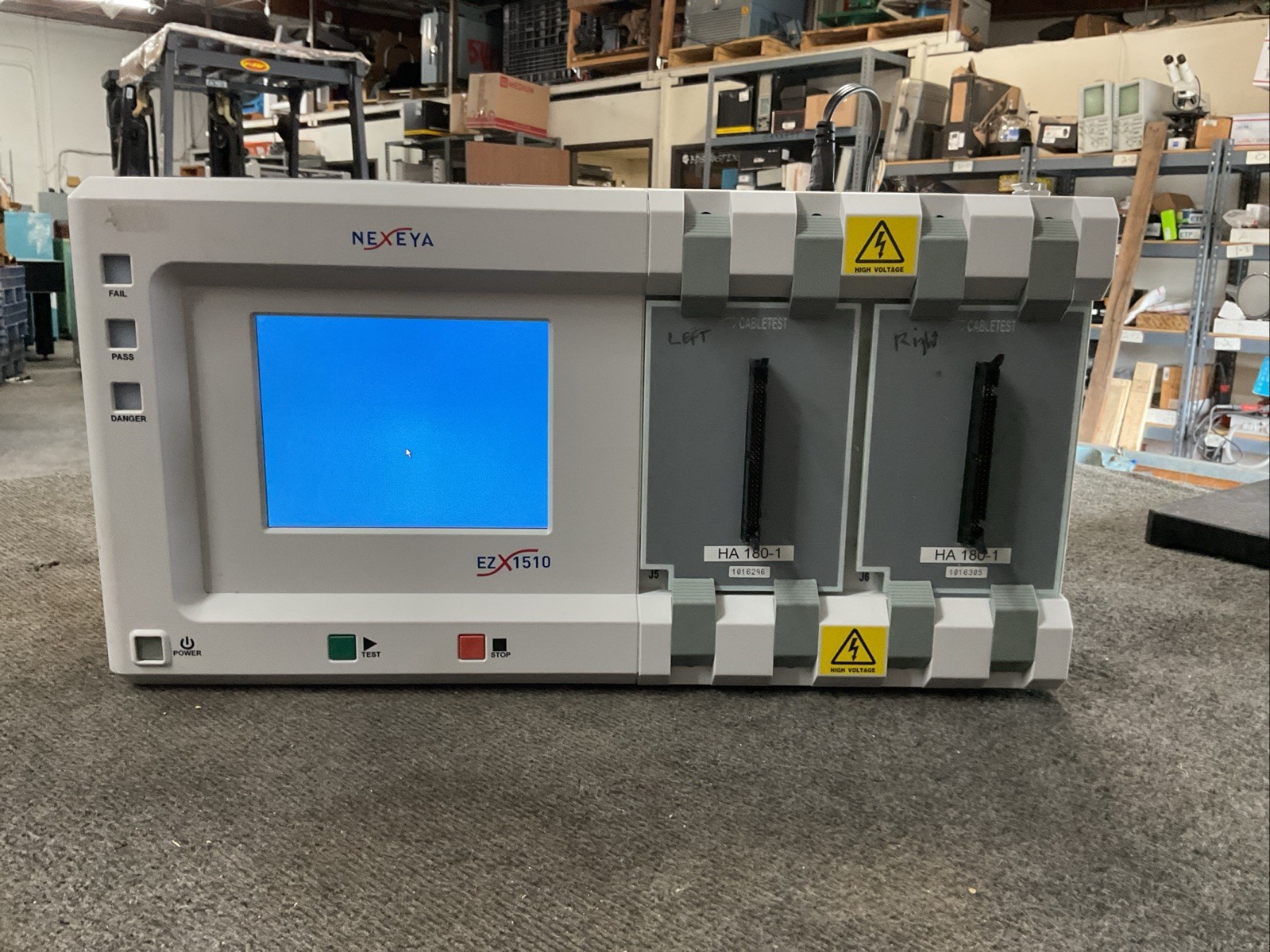 Nexeya Horizon II EZX1510 Cable Tester HV2 HA180-1 Powers on Error Screen
