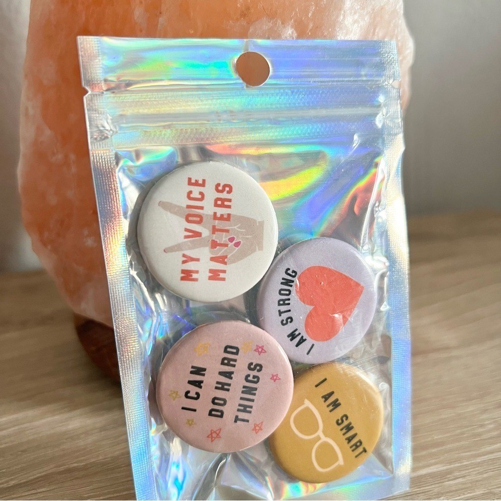 Inspirational Button Pin Set - Multicolor