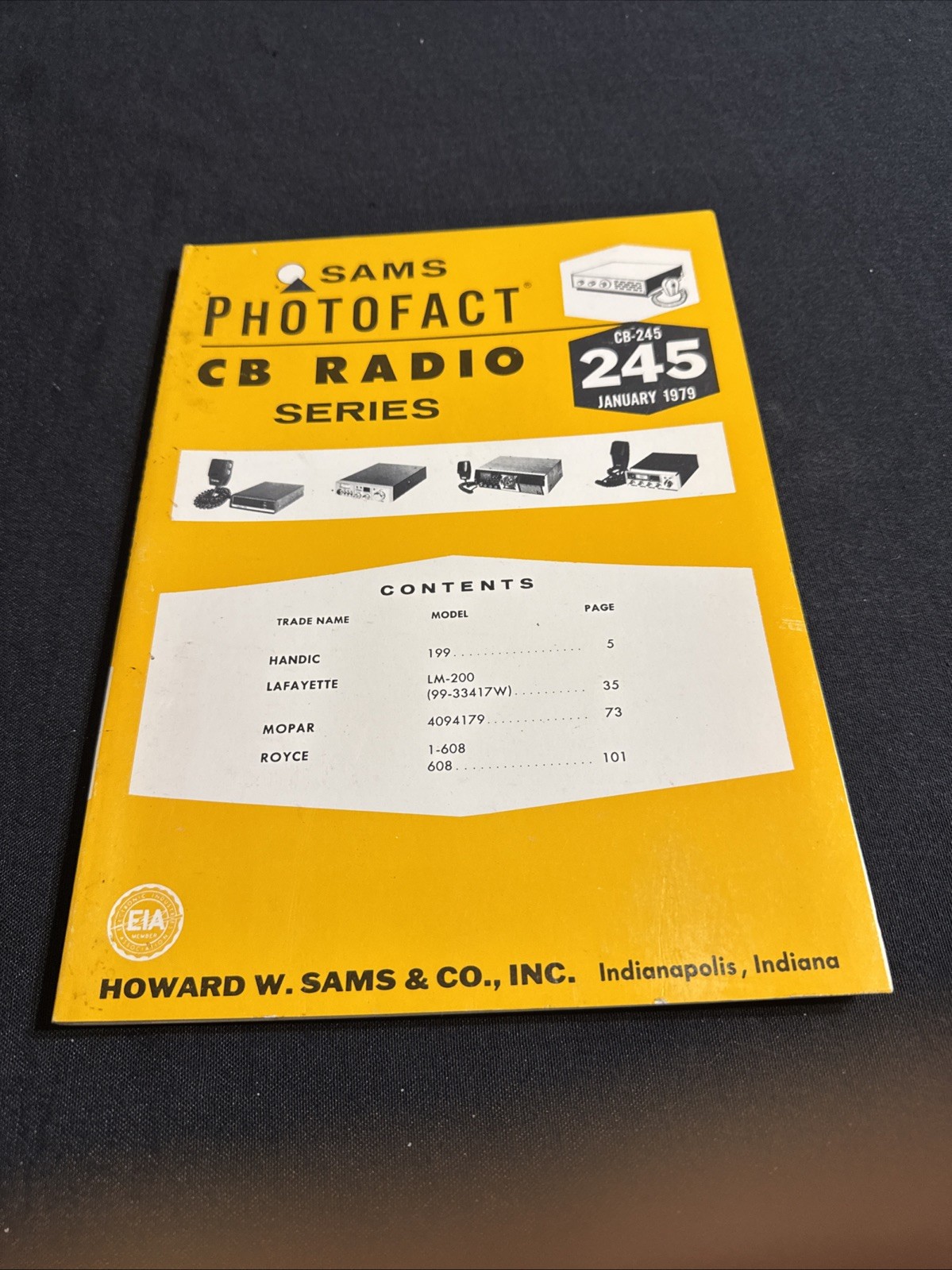 SAMS Photofact CB Radio Series Manual CB 245 January 1979