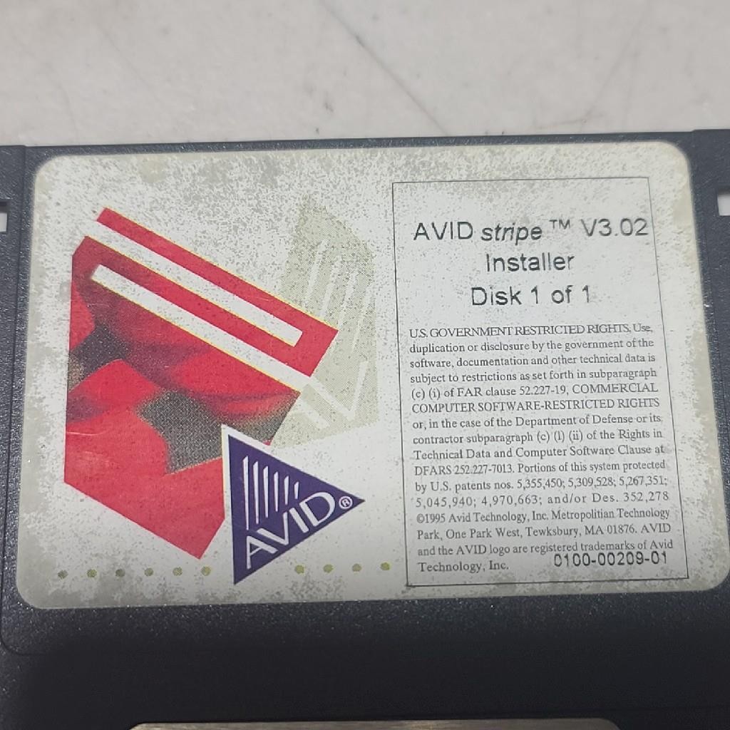 AVID Stripe Installer Version 3.02 / V3.02 Disk