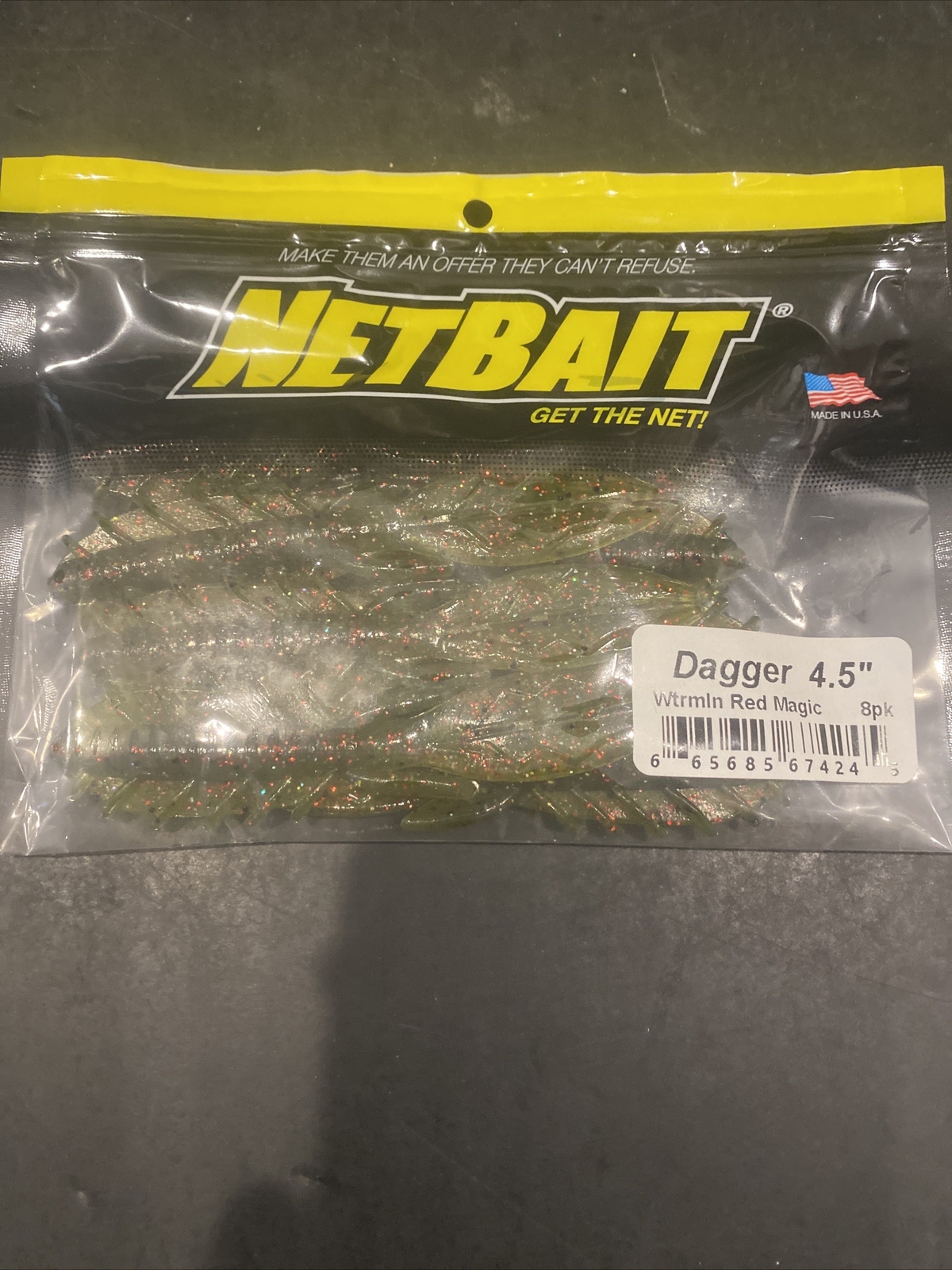 NetBait 4.5” Dagger Watermelon Red Magic