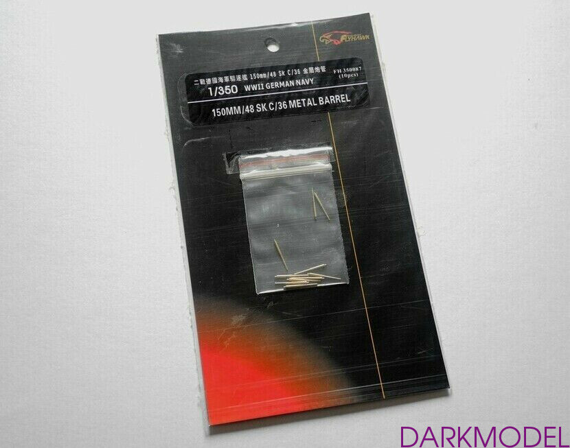 Flyhawk FH350087 1/350 Scale WWII German Destroyer 150mm/48 SK C/36 Metal Barrel