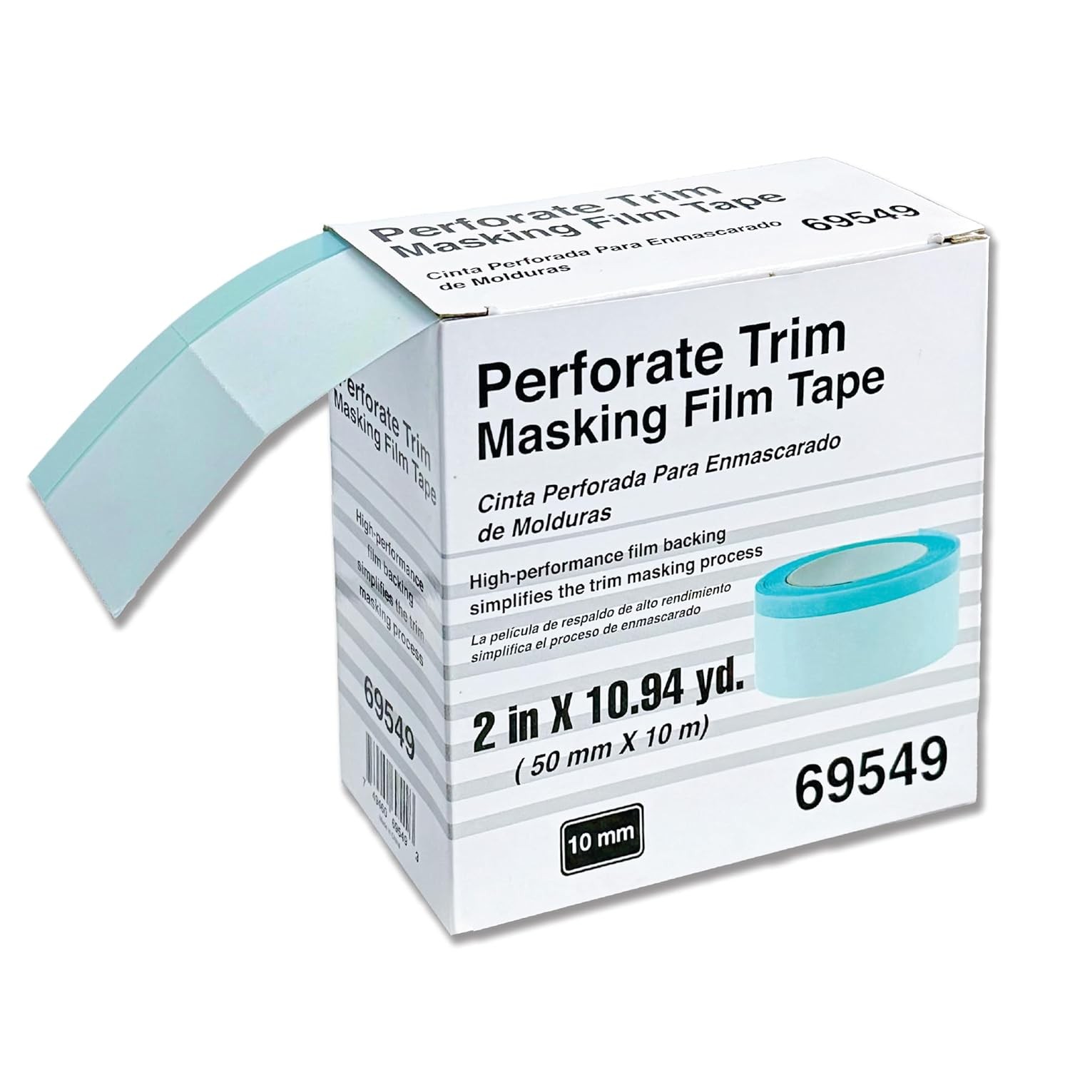 Perforated Trim Masking Tape, 10 mm Hard Band, 50 mm x 10 m