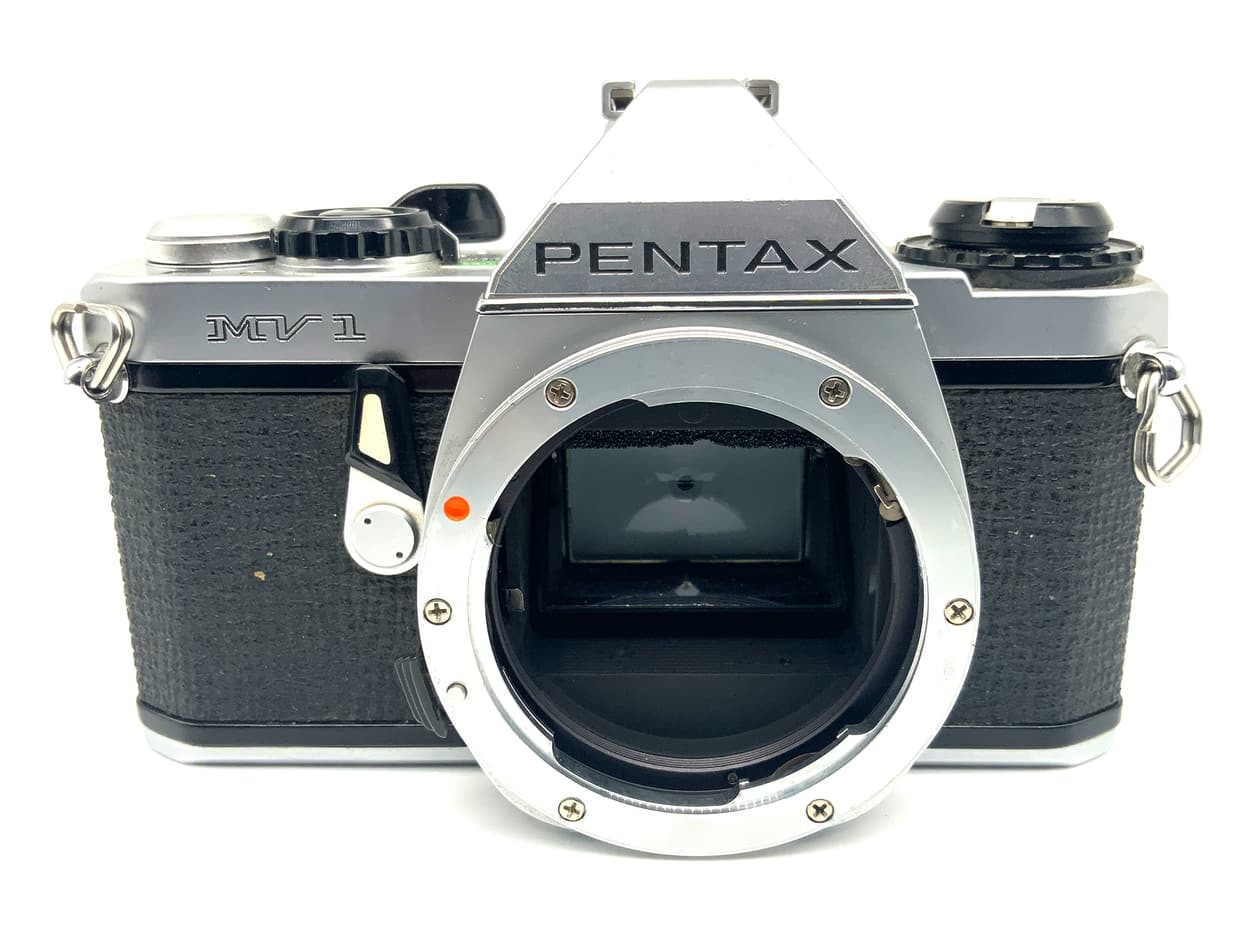 Pentax MV 1 35mm SLR Analog SLR Camera Silver Body Only (Pentax K)