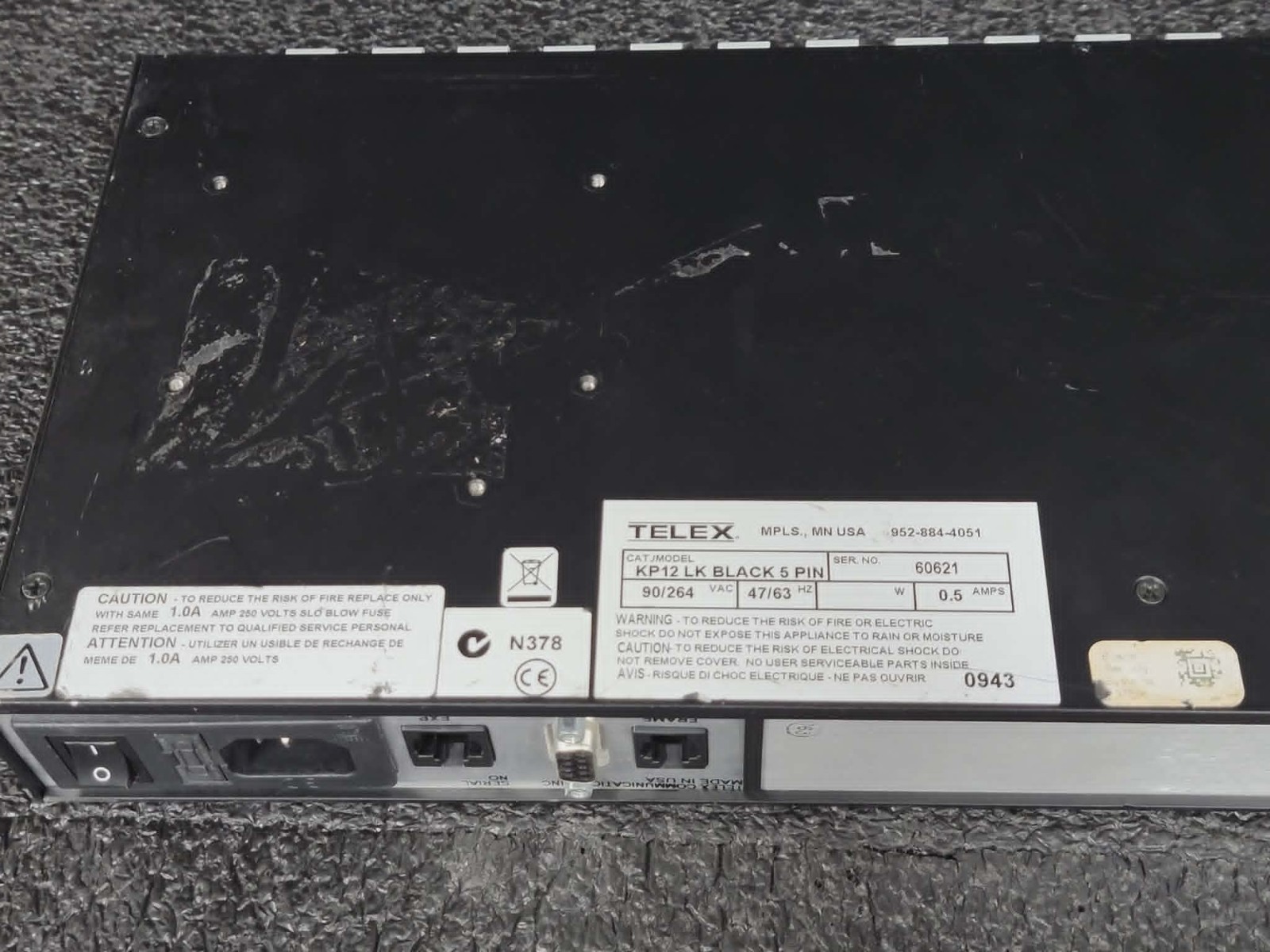 BOSCH TELEX RTS KP12 LK BLACK 5 PIN 12 Position Lever Key Panel Intercom System
