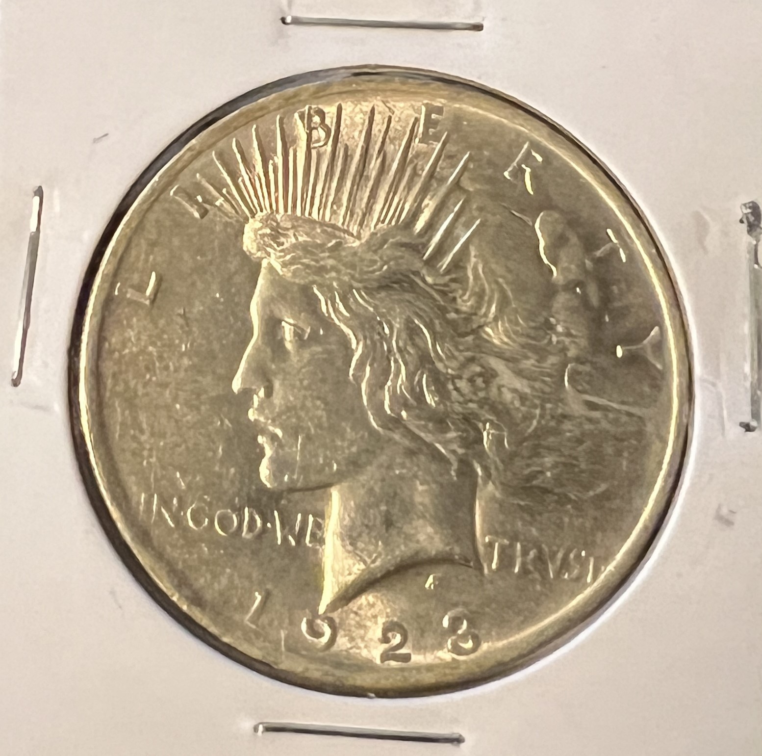 1923 PEACE SILVER DOLLAR ALMOST UNCIRCULATED++  ACTUAL COIN  #9239