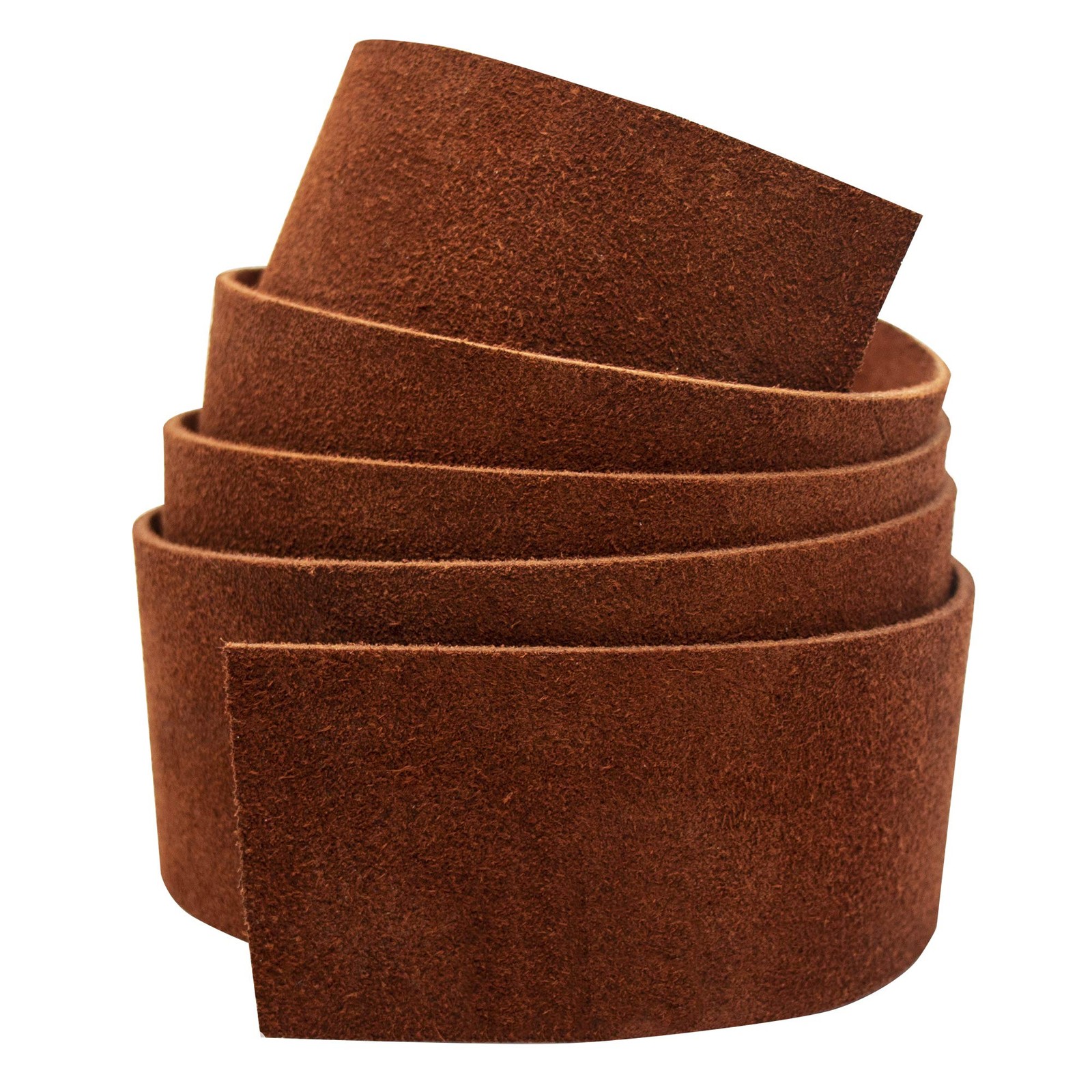 Suede Leather Strip for Crafting, 1.5" x 42" (3-4oz), Medium Brown