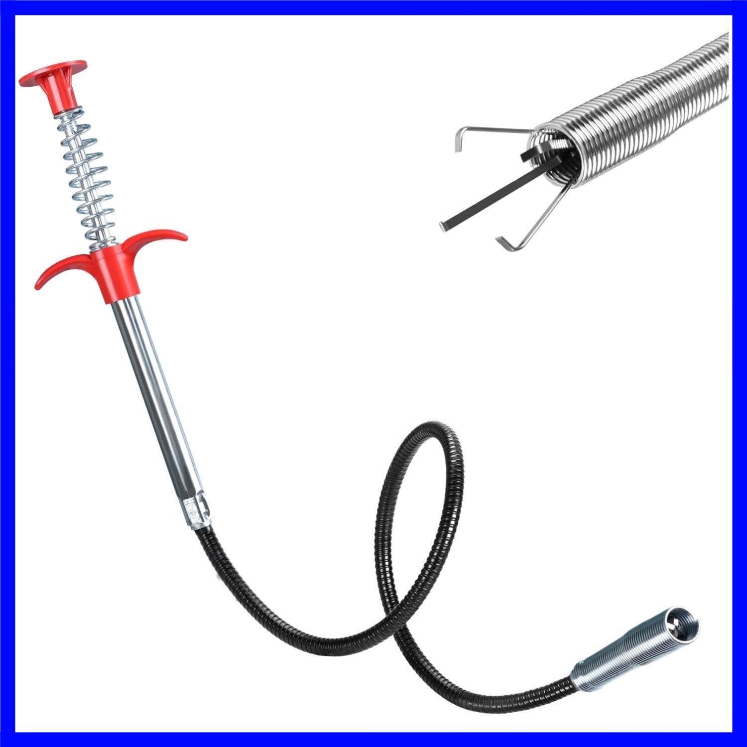 Effortless 24-Inch Pickup Tool with Spring-Loaded Handle for Home and Auto Use