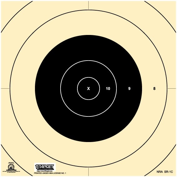 SR-1C (black) NRA Official 100 Yd Repair Center for SR-1 Target (100) Tagboard