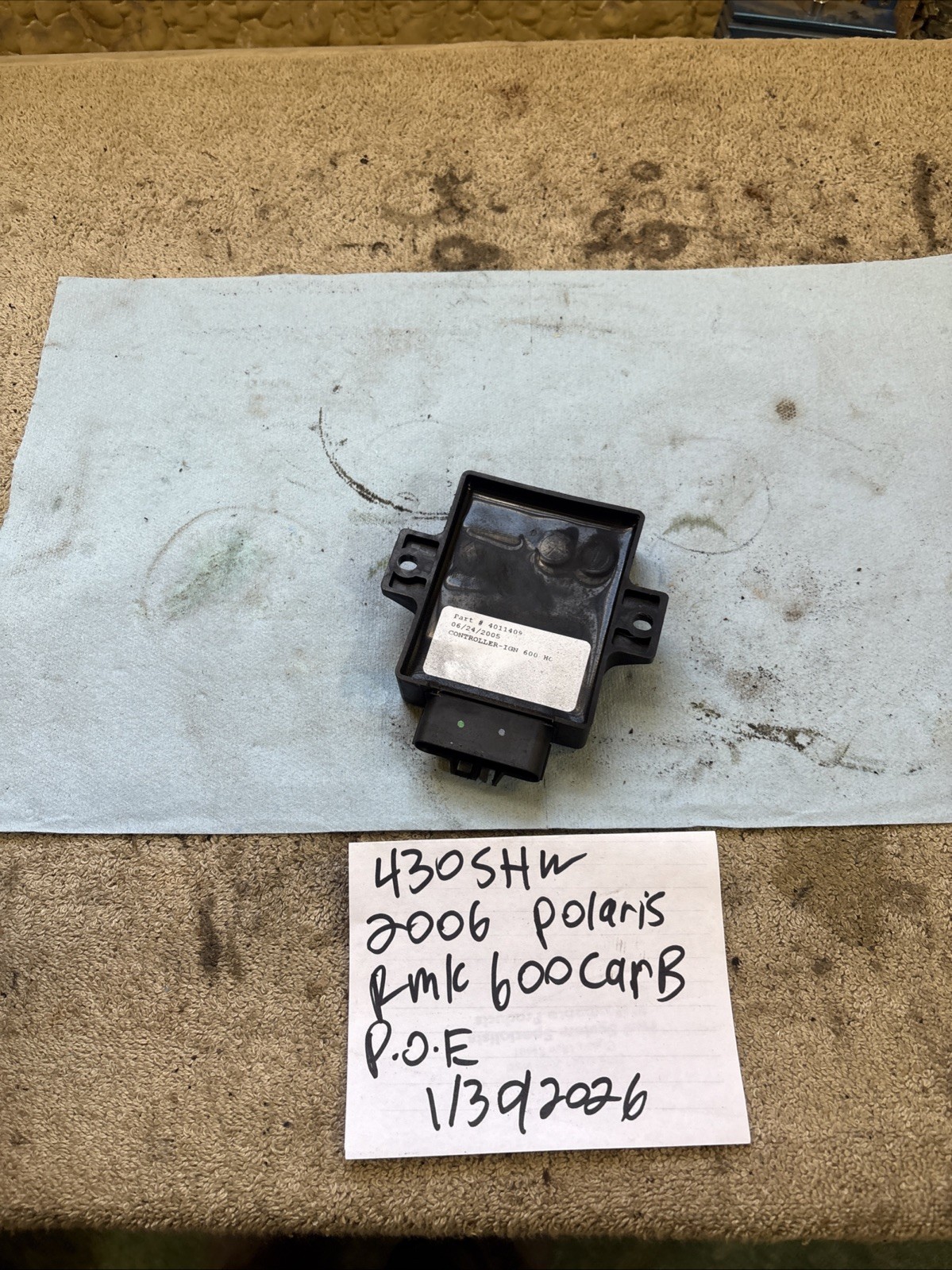 2006 Polaris RMK 600 computer ECU brain’s 430