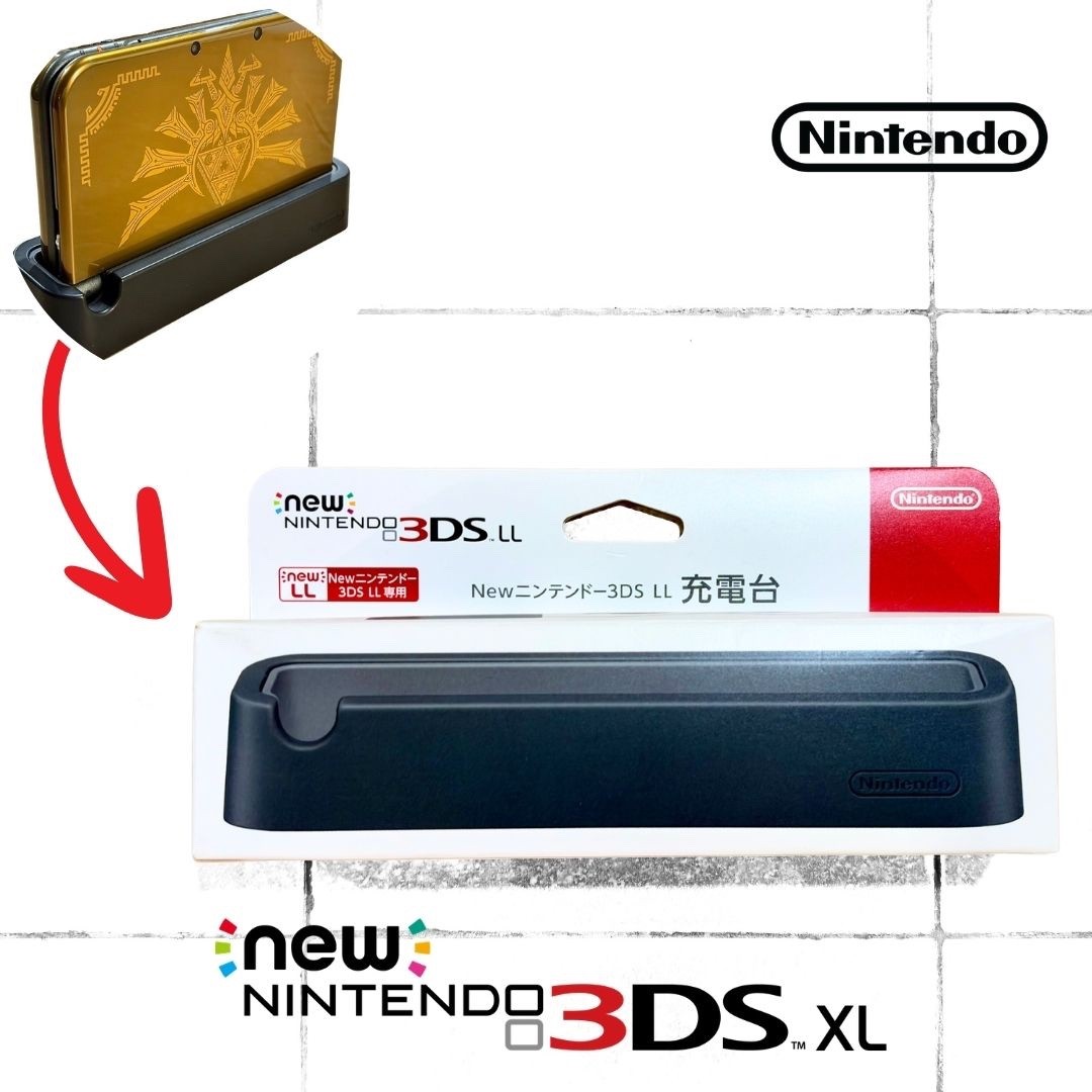 Nintendo New 3DS XL Battery Charging Dock OEM Black Official Charger Stand Japan