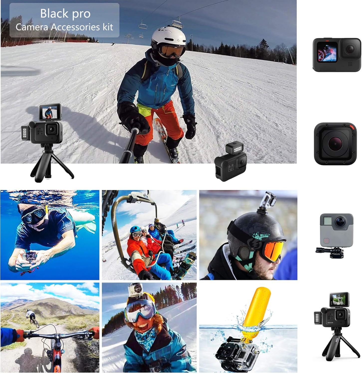 60 in 1 Action Camera Accessories Kit Mount Bundle for Hero Insta360 DJI