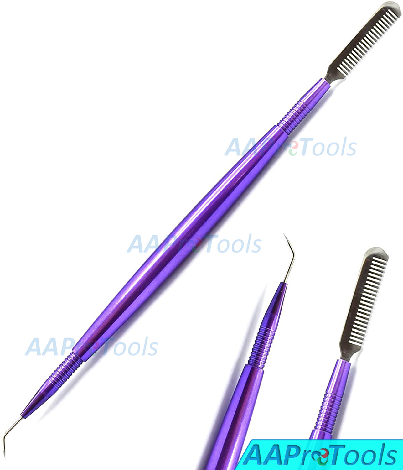 EYELASH LIFTING PURPLE COLOR SEPARATING TOOL EXTENSIONS Brush & Hollow Handle