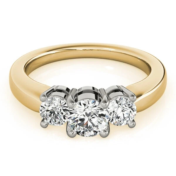 1.20 Ct Round Cut VVS1 Diamond Lab-Created Wedding Ring 14K Yellow Gold Plated