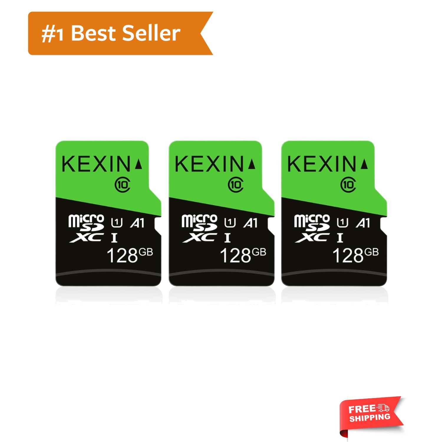 128GB Micro SD Card 3 Pack - Full HD High Speed microSDXC+ SD Adapter UHS-I C...