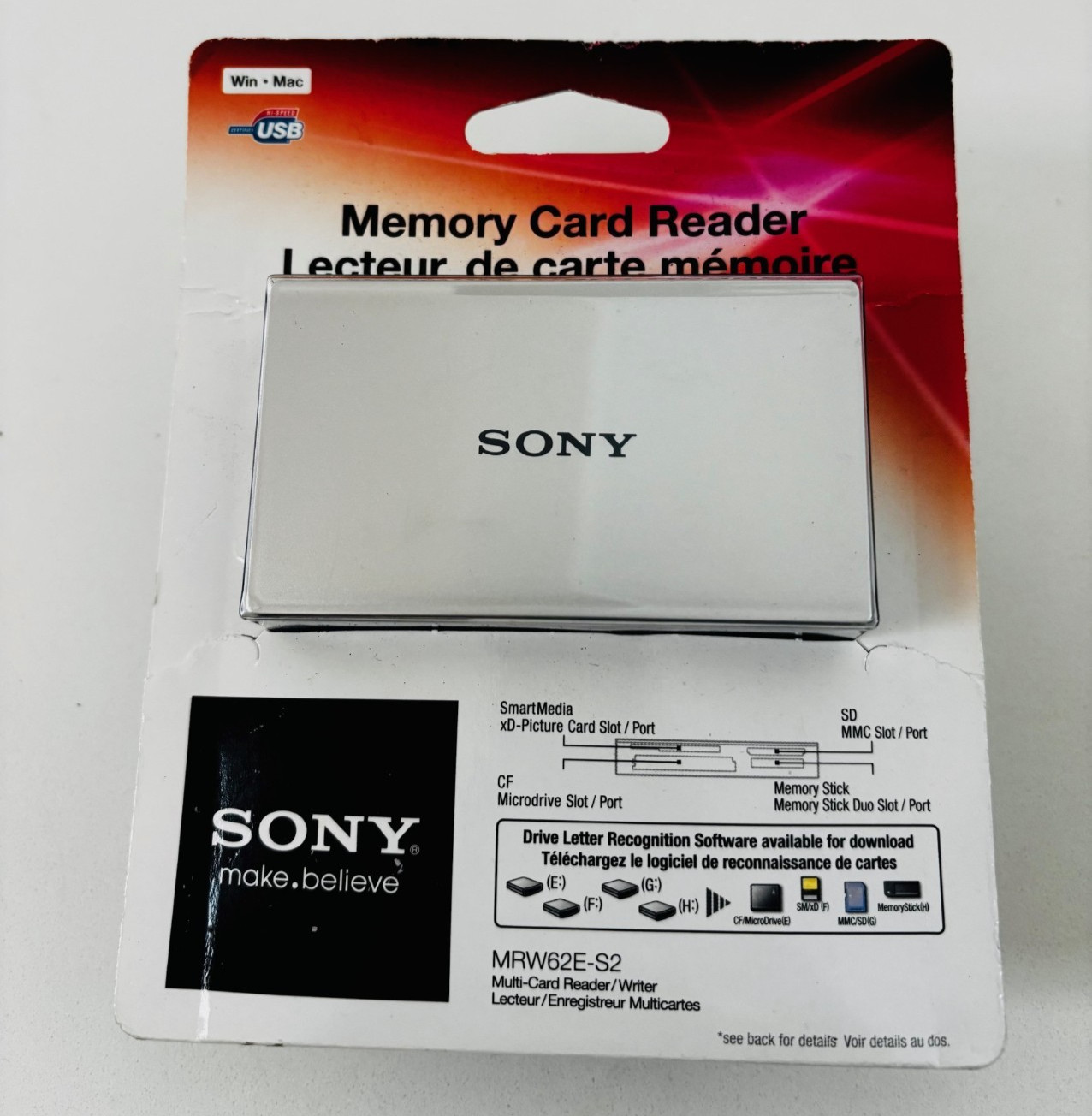 Brand New Factory Sealed - Sony MRW62E-S2 17-in-1 Multi-Card Reader/Writer