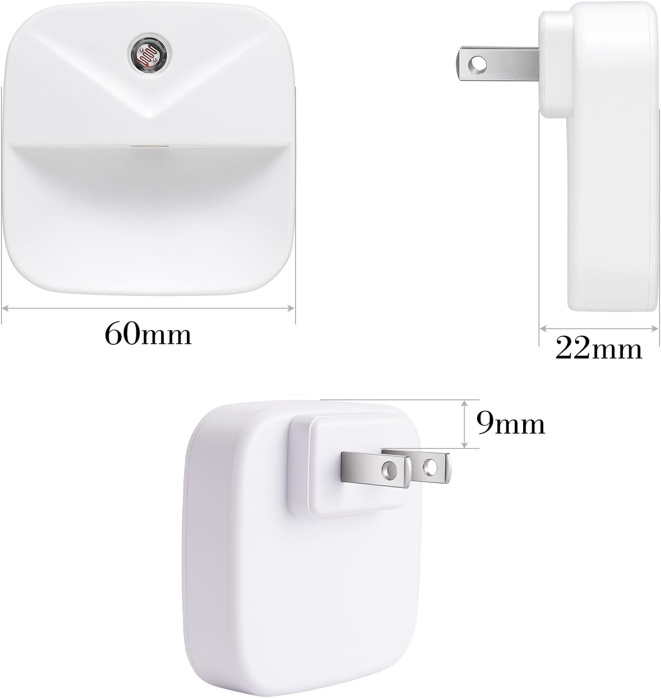 6 Pack LED Night Light Plug into Wall, Daylight White Color Dusk to Dawn Sensor