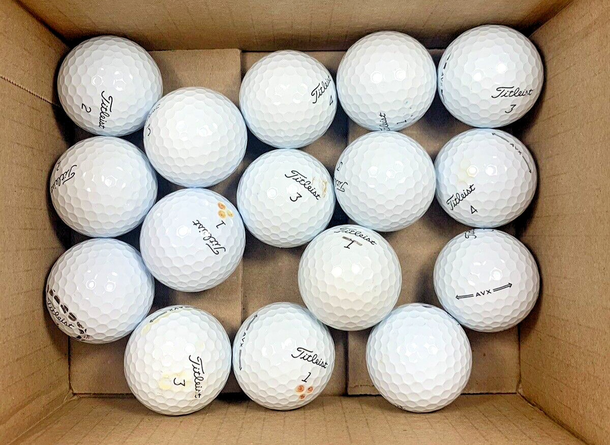 1 Dozen (12) assorted Titleist AVX used Golf Balls AAA-AAAA good condition