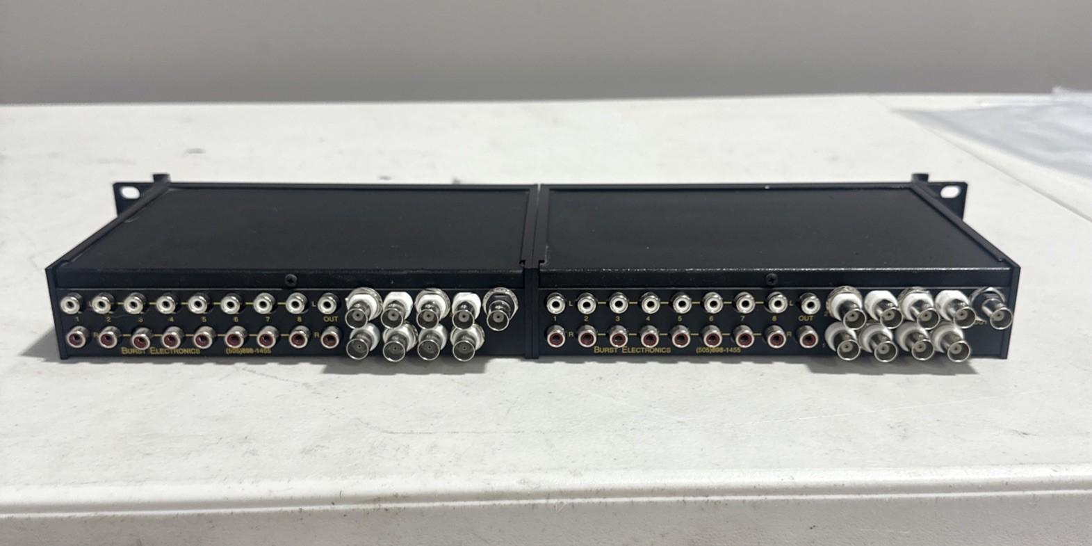 Burst Electronics Audio/Video switch model AV8x1P Double Unit Read