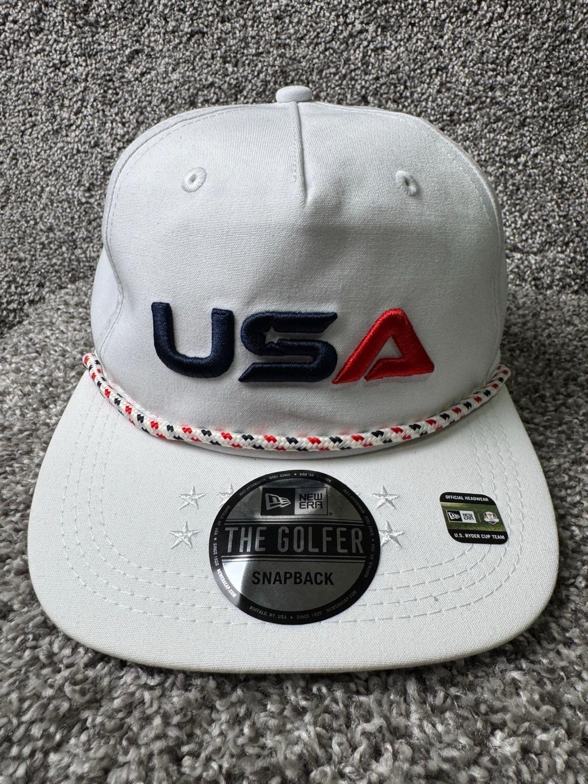 USA Golf Hat Cap Snapback One Size White 2025 The Golfer New Era Ryder Cup