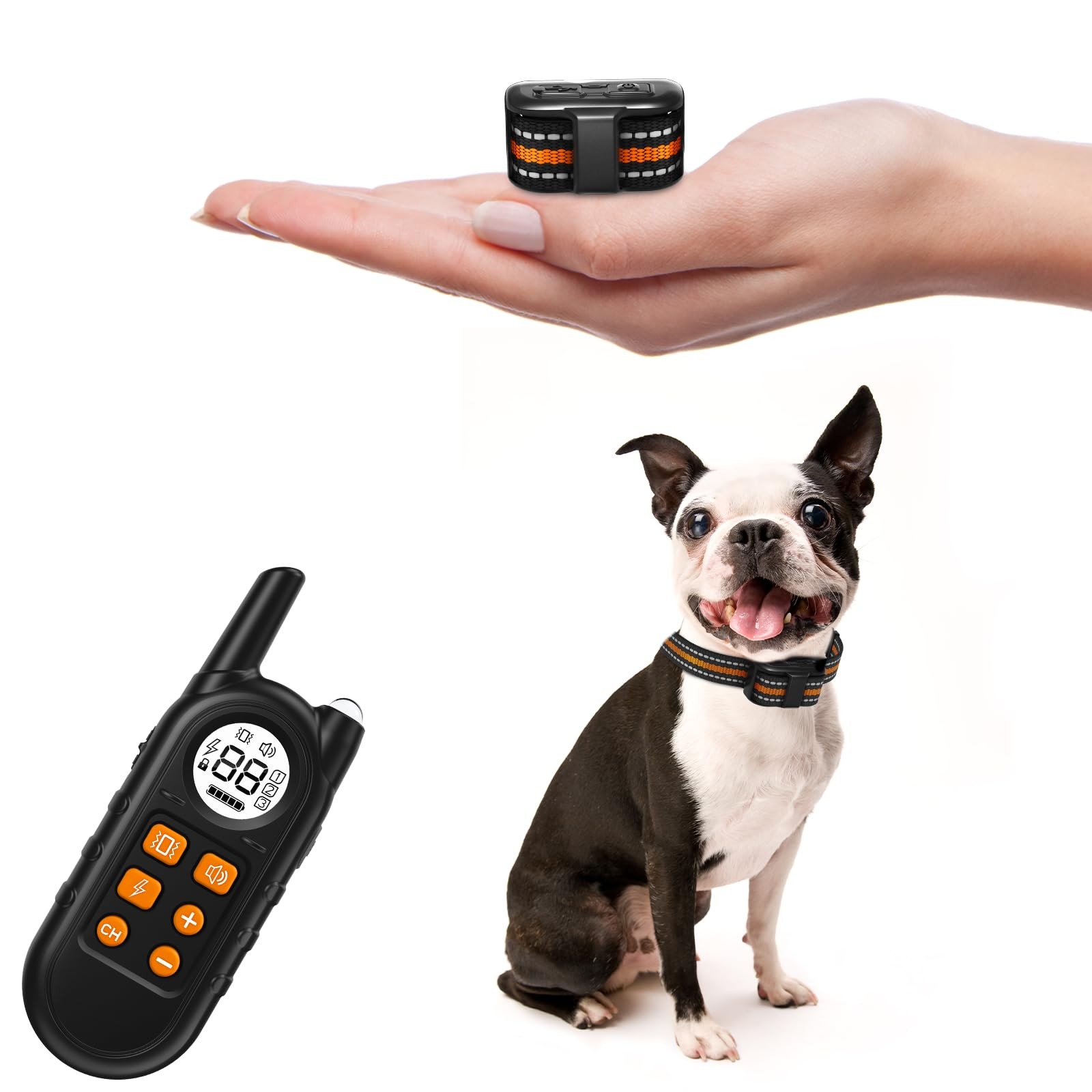 Ultra Compact Dog Shock Collar, Lightest Dog Training Collar with Remote for ...