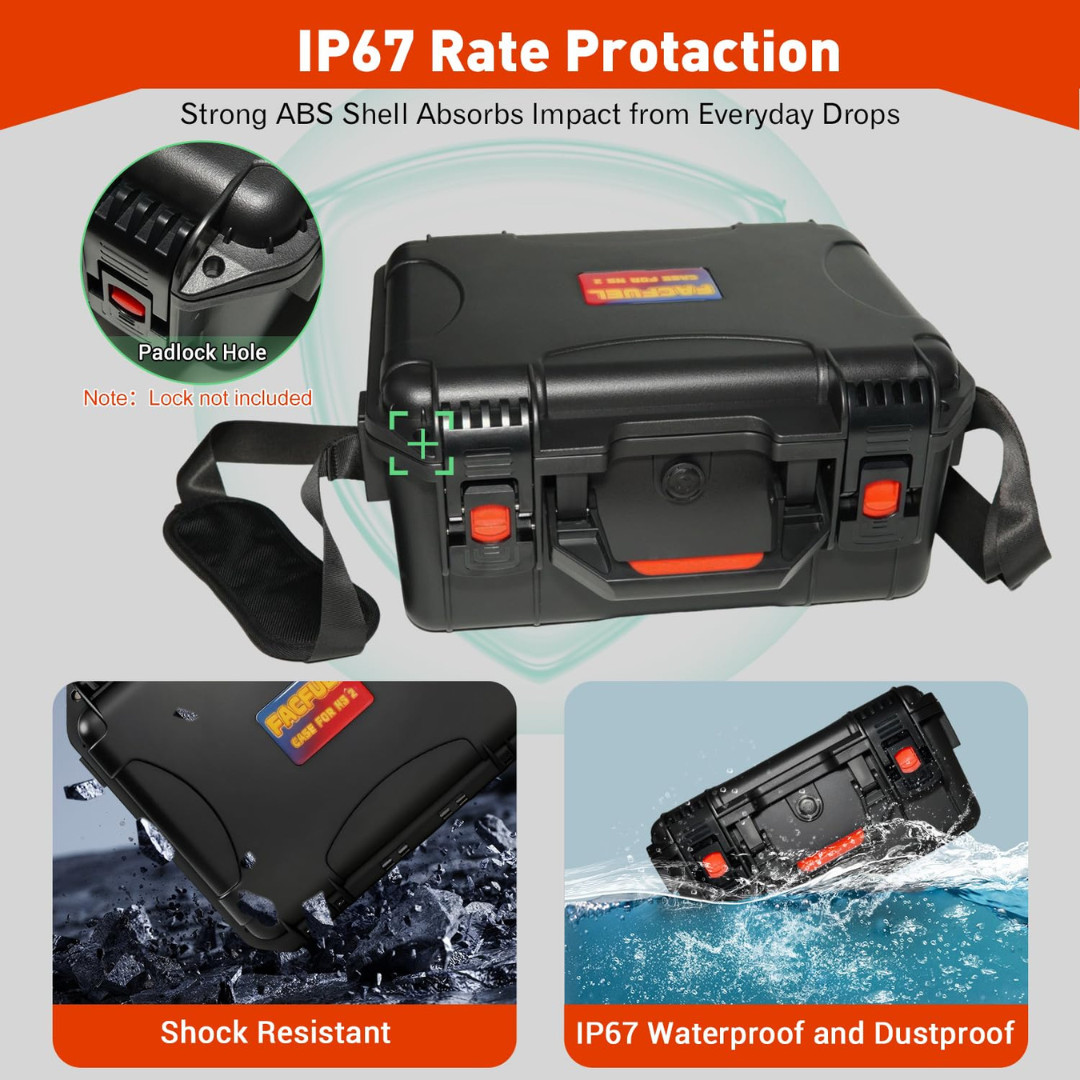 Switch 2 Travel Case Hard Shell Waterproof Storage for Console Dock Games