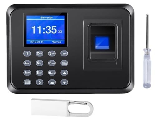2-in-1 Fingerprint & Digital Time Clock for Employees - Biometric Attendance Sys