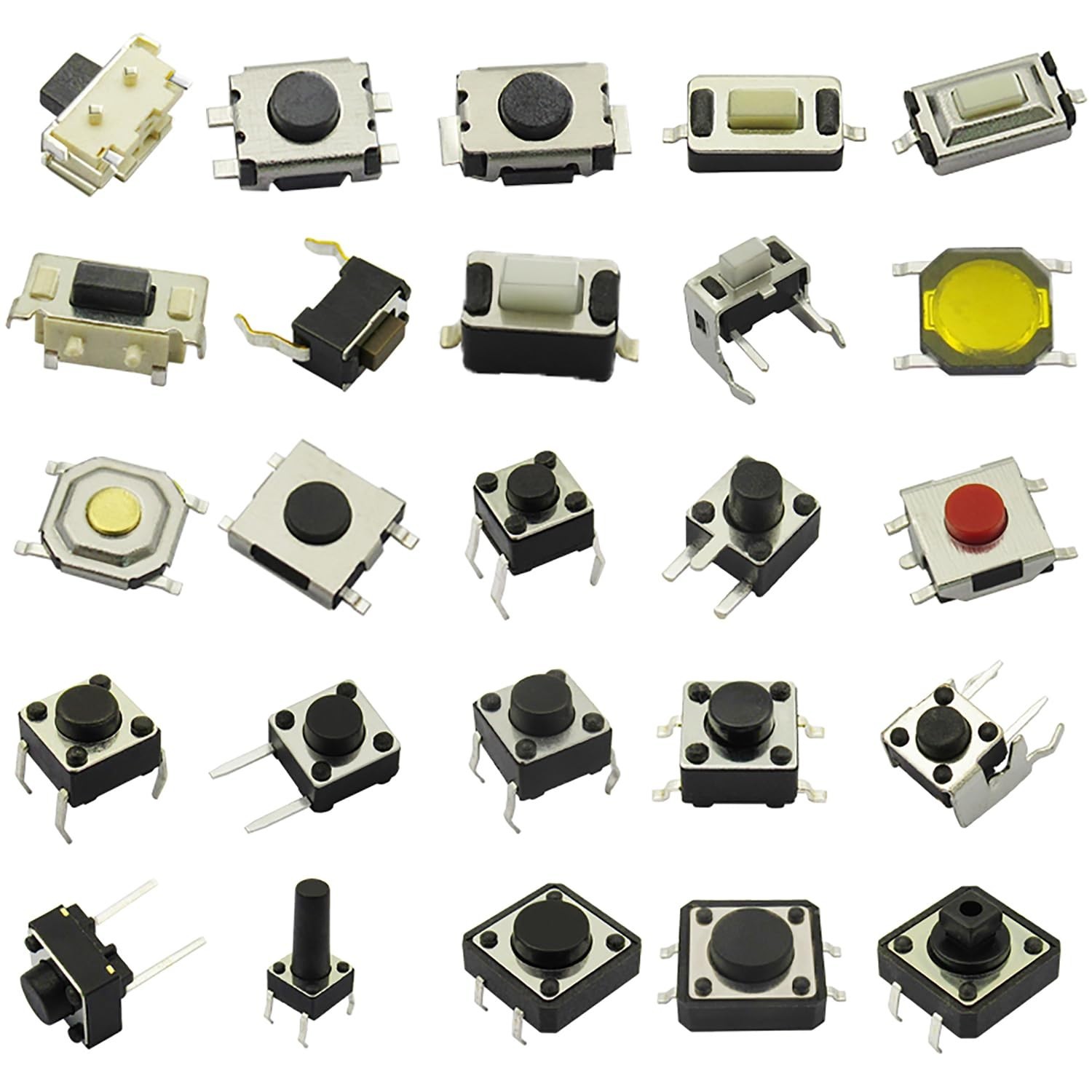 250pcs 25 Values Tactile Push Button Switch SMD Micro Momentary Tact Switch A...