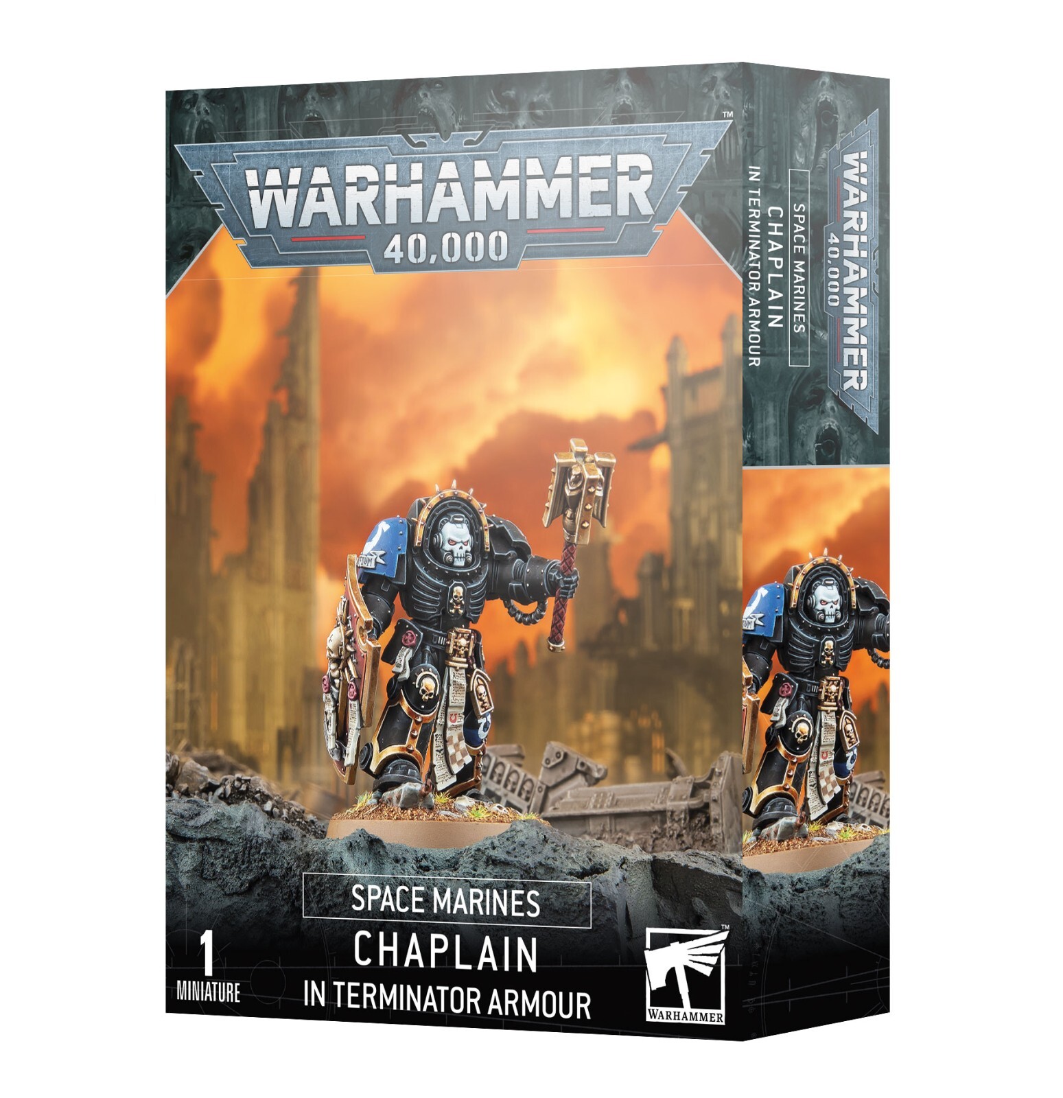 Warhammer Space Marine: Chaplain Terminator Armour w/Relic Shield NiB