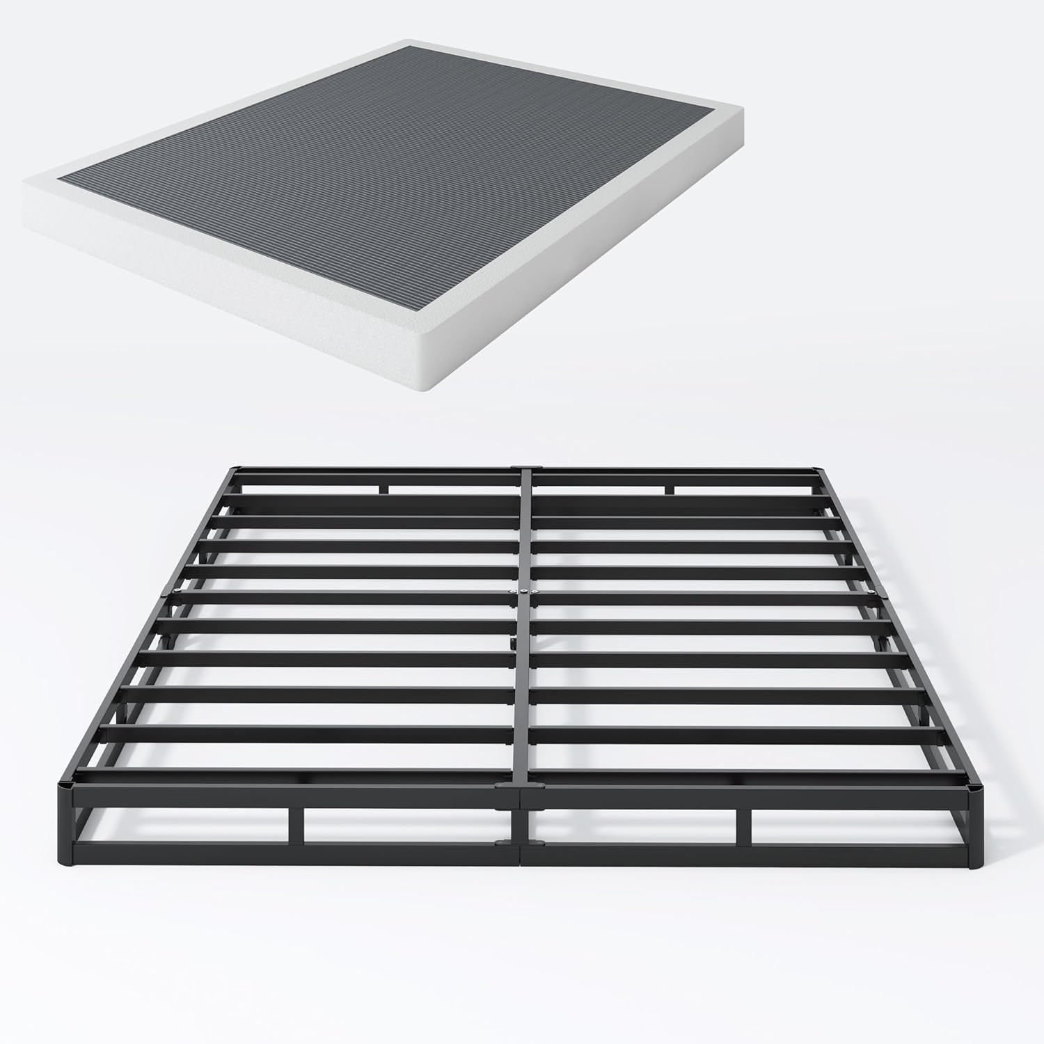 Box Spring Queen - 3 Inch Heavy Duty Low Profile Metal Queen Box Springs for Bed