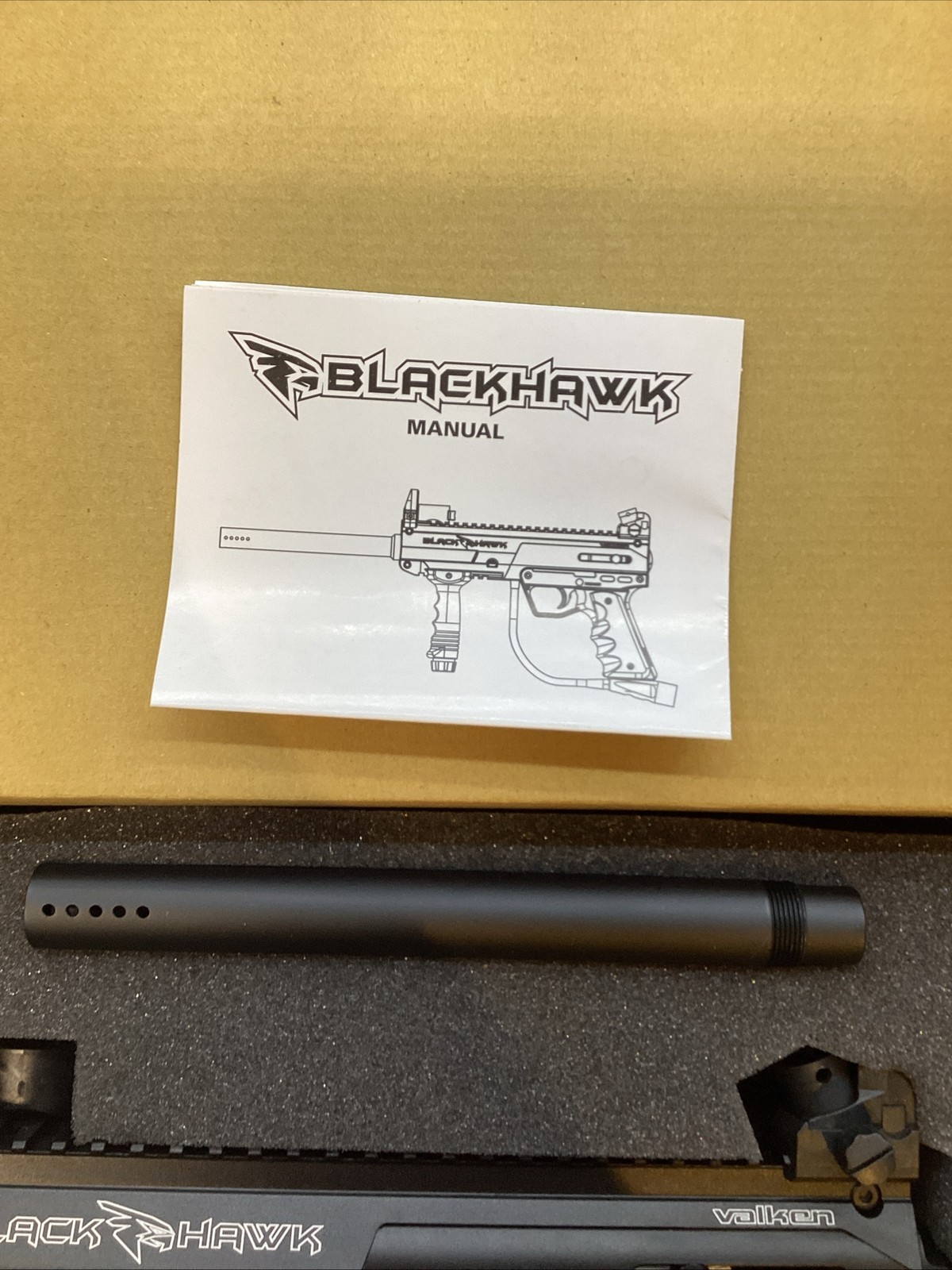 VALKEN "Blackhawk" Semi-Automatic Paintball Marker .68 Caliper 8” Ported Barrel