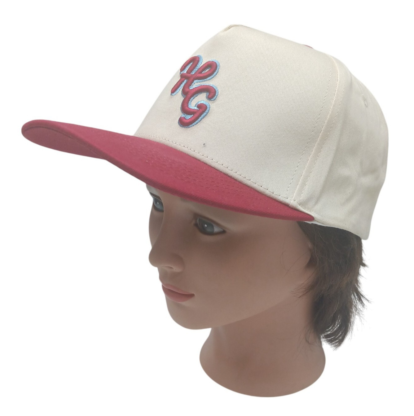 Hazy Golf Off White Snap Back Cap Hat w/ "H G" Embroiled