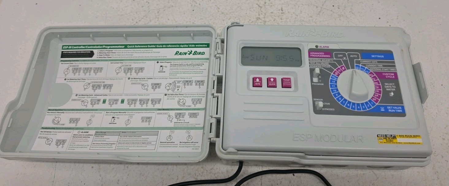 RainBird ESP- Modular Indoor 4 Zone Sprinkler Irrigation Controller READ