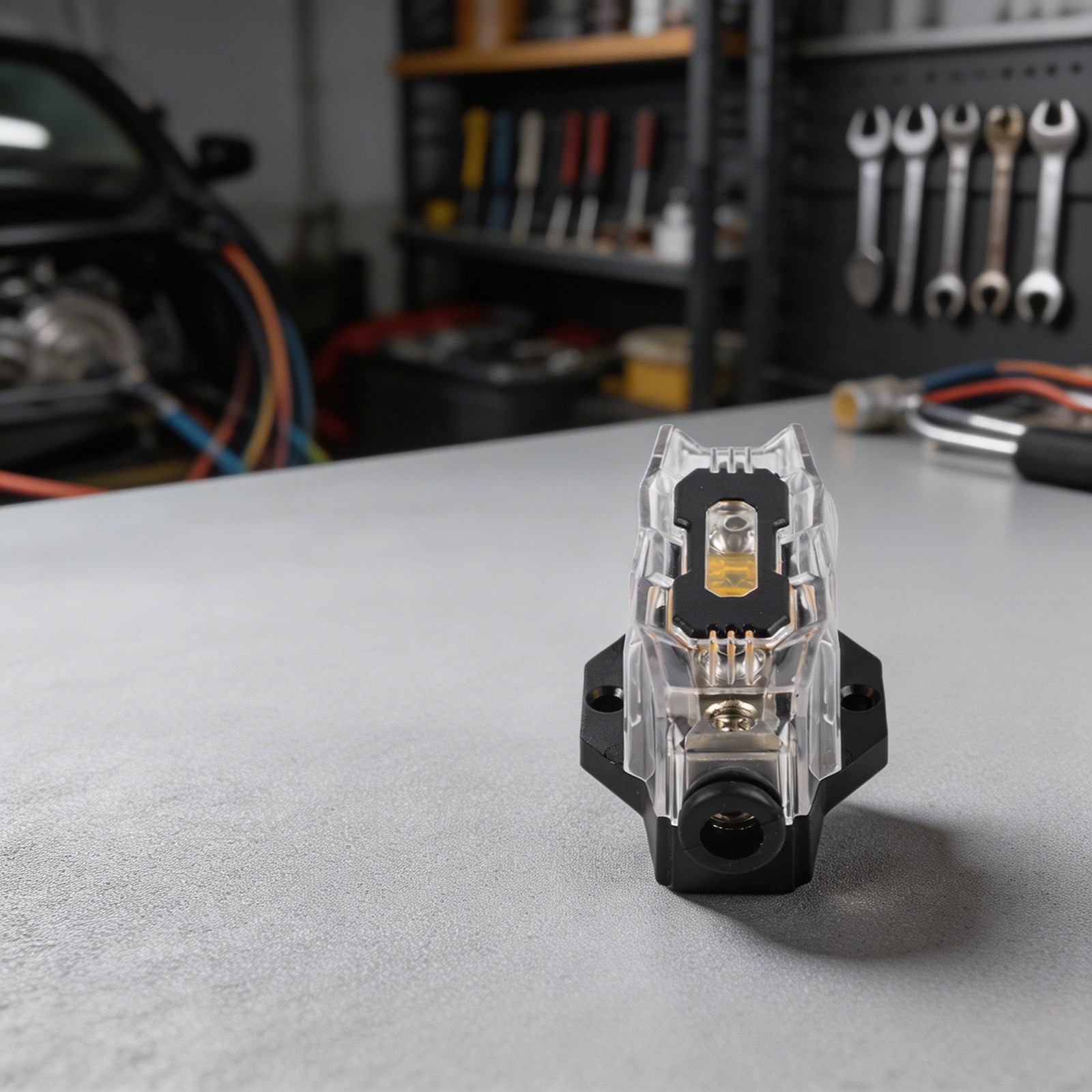 Brass Fuse Holder 40A with High Temperature Polycarbonate Base for Amplifiers