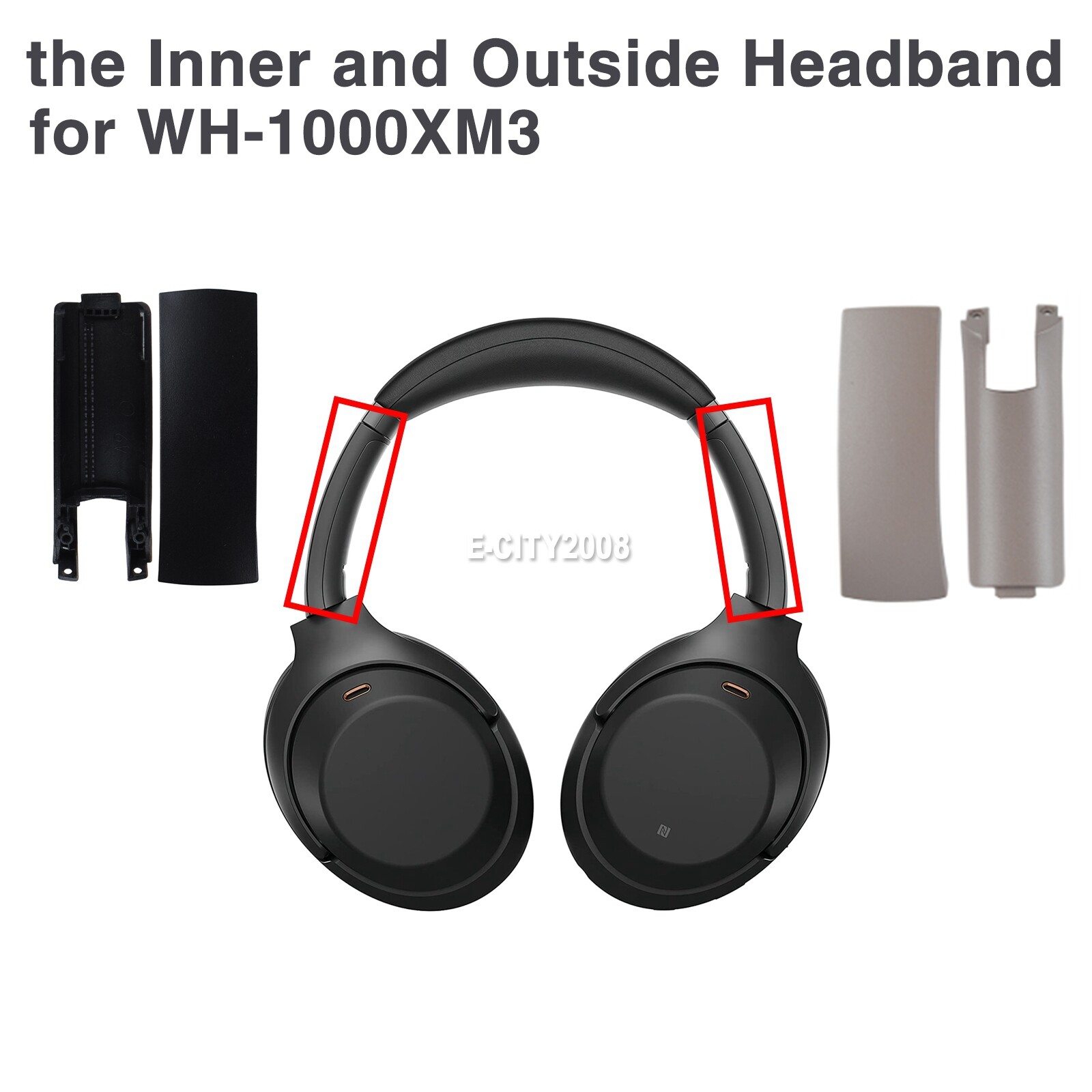 WH-1000XM3 Side Cover Slider Parts Kit Loop Headband Replace for Sony Headphones