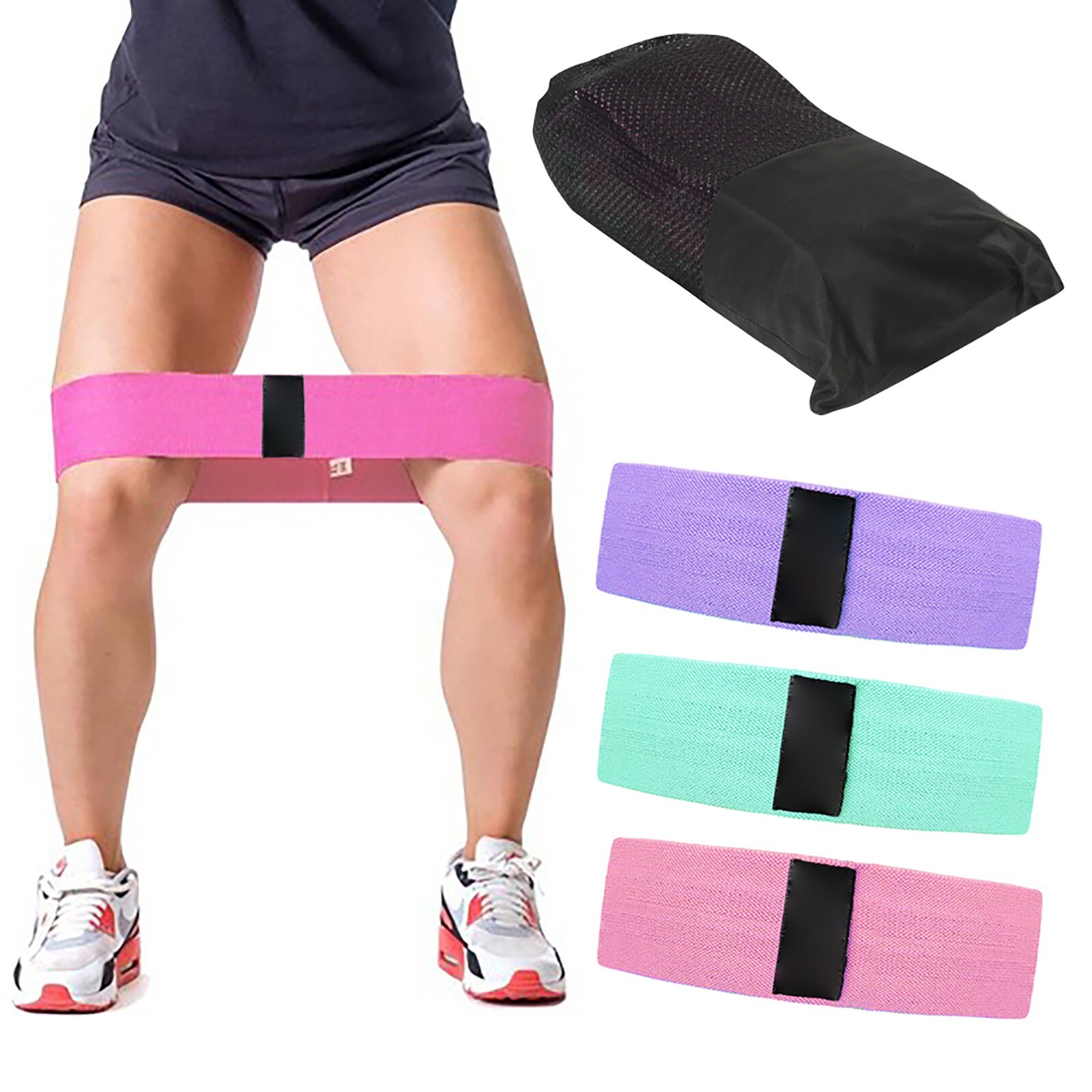Chocho Resistance Bands Set of 3 Exercise Bands for Workout Non-Slip Booty Bands