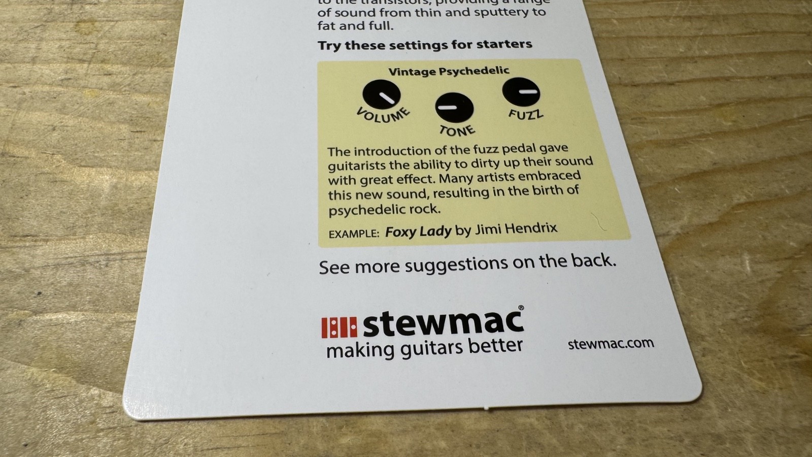 StewMac Sun Fuzz