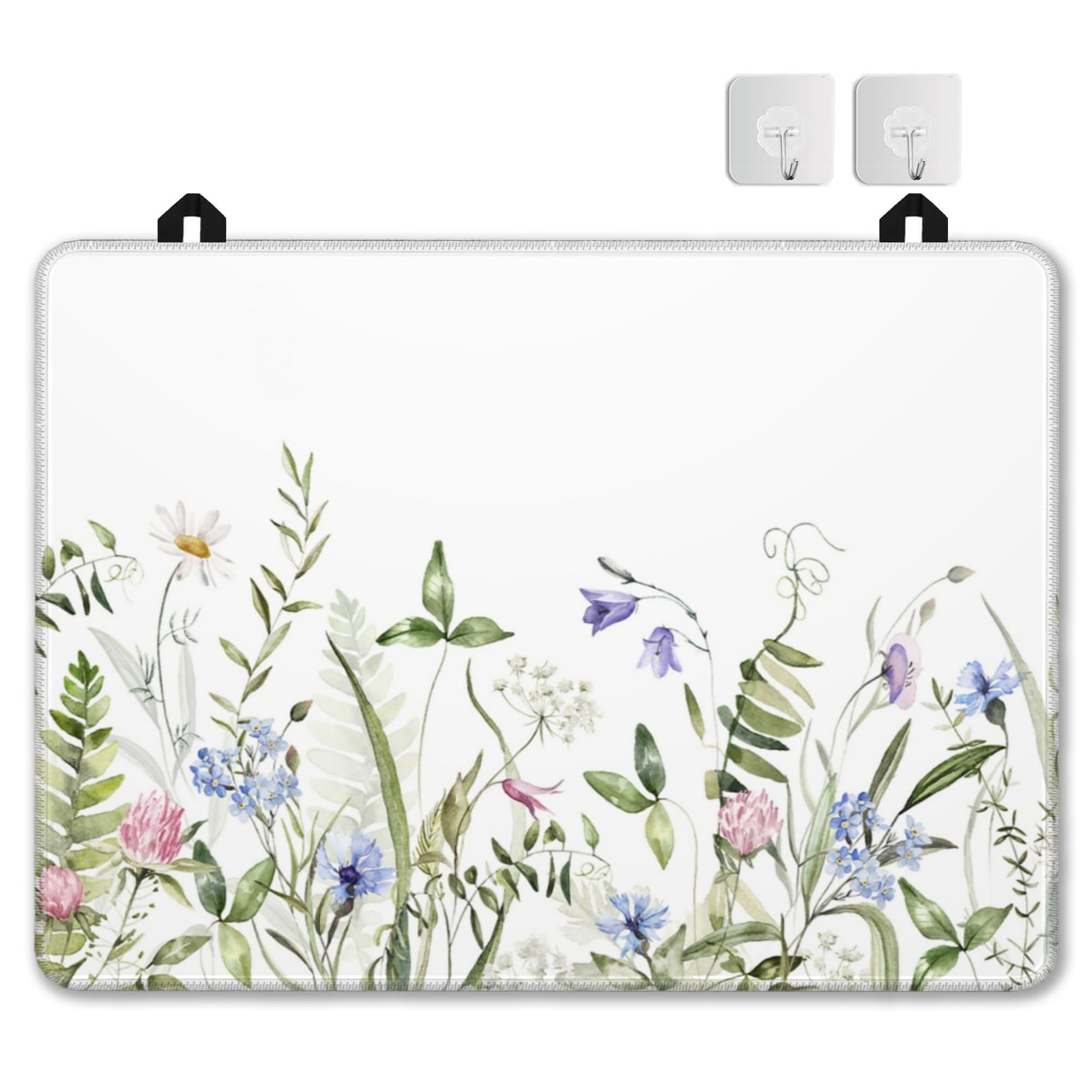 Electric Stove Top Cover Protector –Vintage Wild Flowers Glass Flat Top St