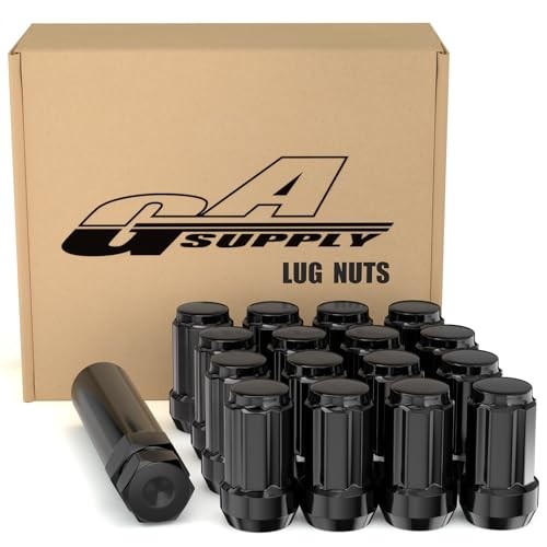 10x1.25 ATV Lug Nuts Closed End Acorn 6 M10x1.25 Black 16 Pack-1.38" Tall